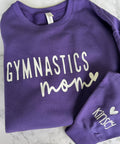 Personalized Gymnastics Mom Shirt: Team Colors, Sleeve Name