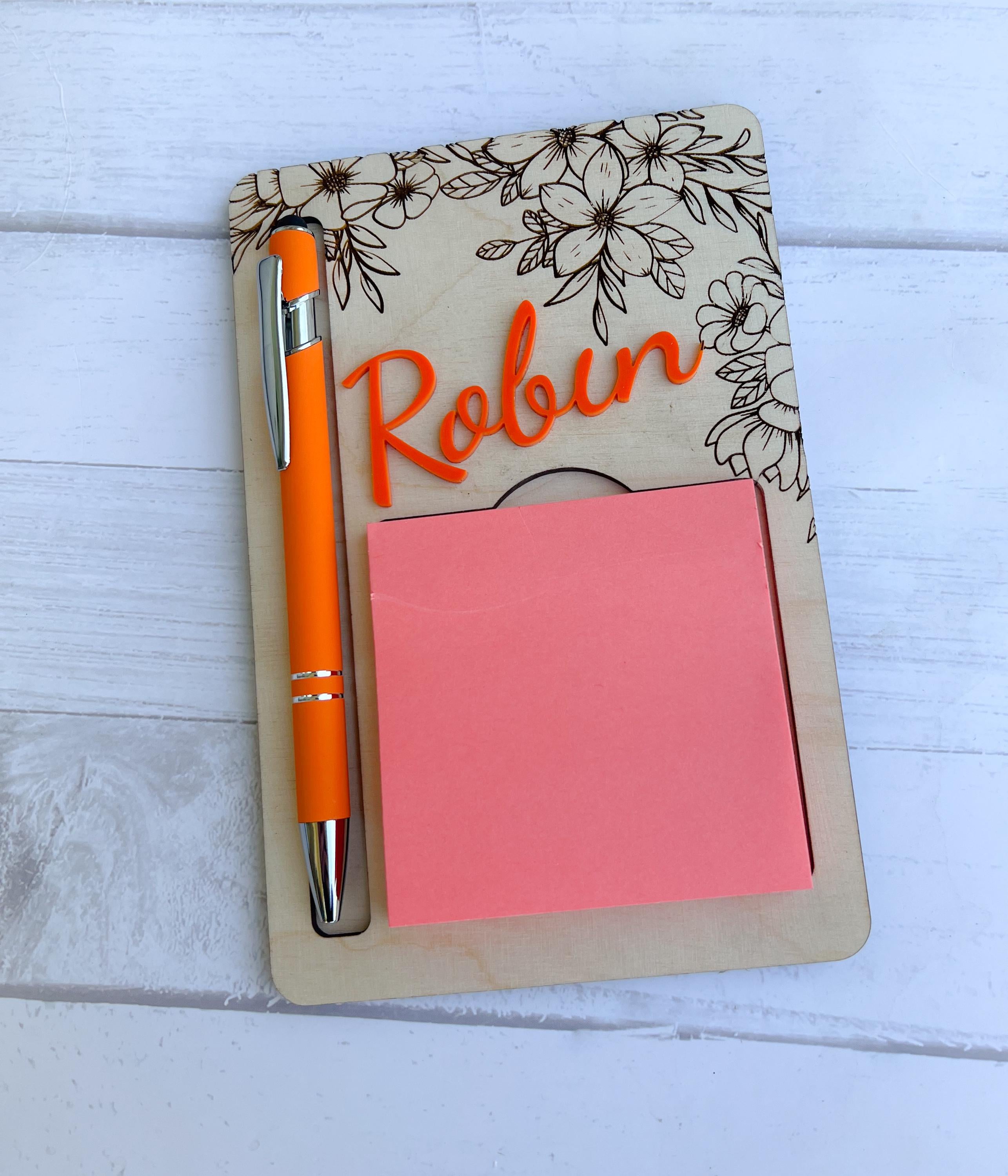 Sticky Pad Note Holder - Personalized Note Holder - Monogrammed Note Holder