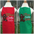 Personalized Toddler Gingerbread Apron Set: Official Cookie Taster