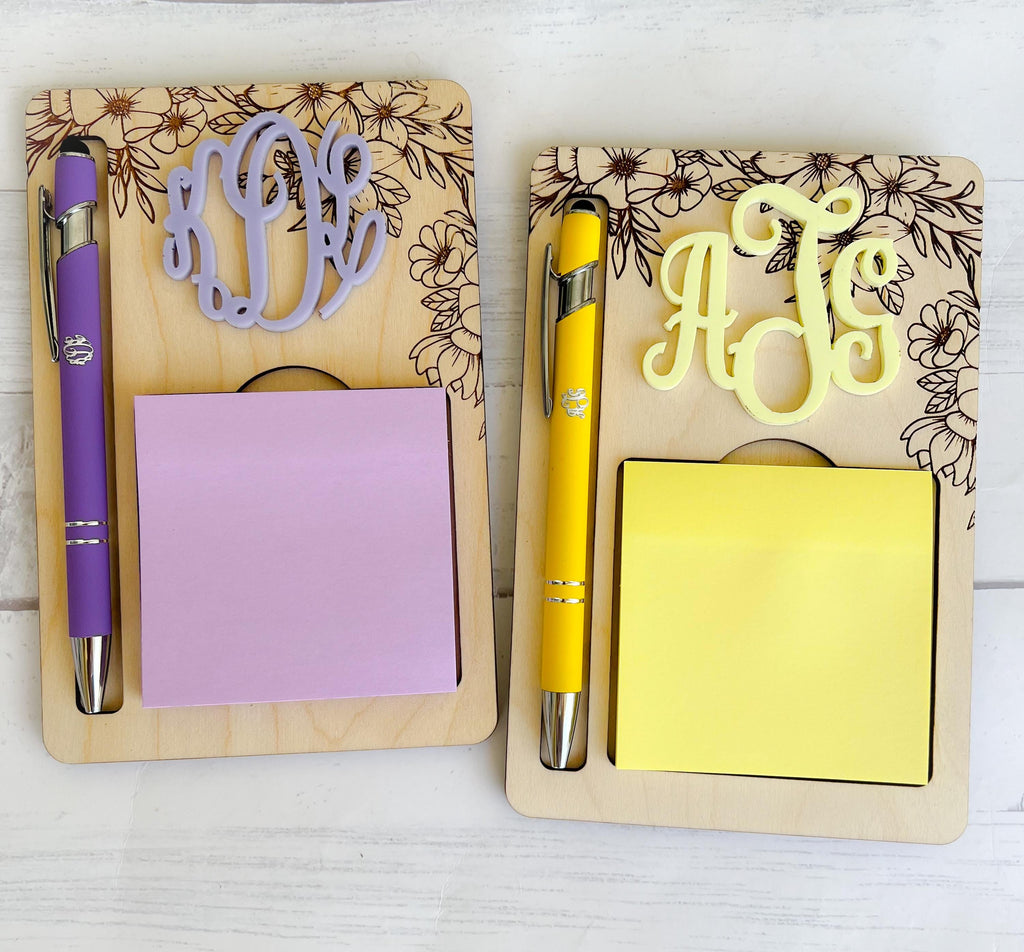 Teacher Sticky Pad Note Holder - Personalized Note Holder - Monogrammed Note Holder - Teacher Gift