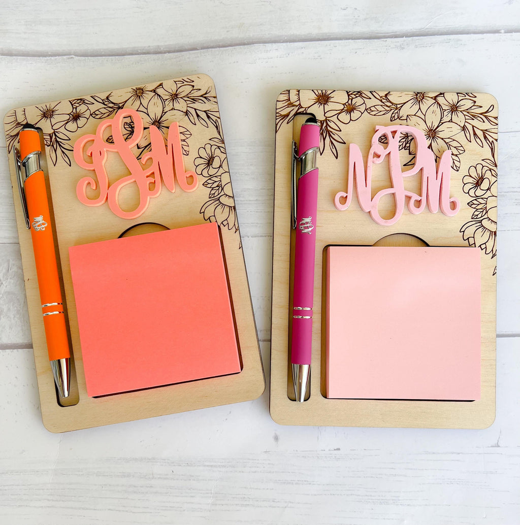 Teacher Sticky Pad Note Holder - Personalized Note Holder - Monogrammed Note Holder - Teacher Gift