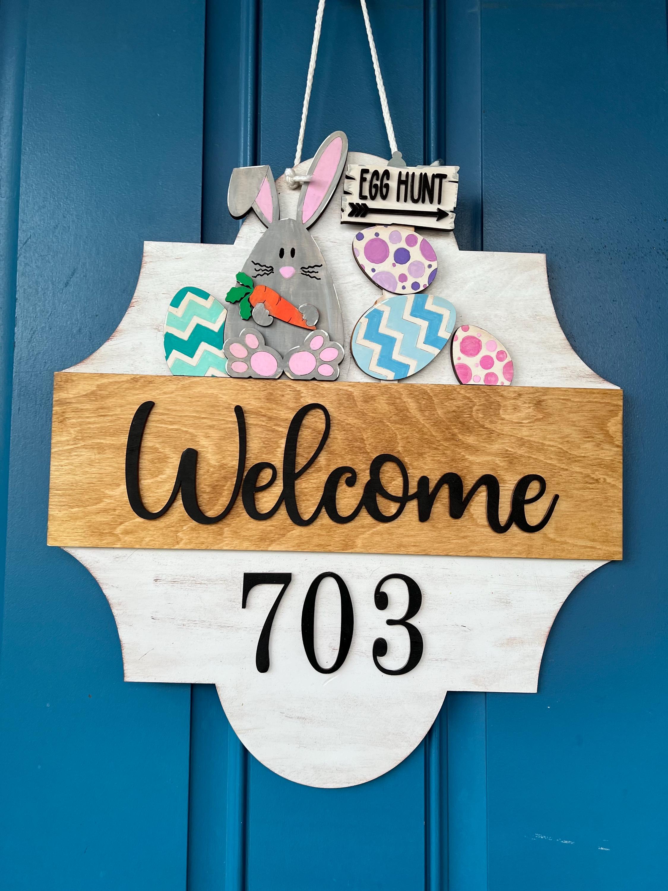 Holiday Door Hanger - Interchangeable Season Sign - Door Hanger - Farmhouse Sign - 3D Welcome Sign