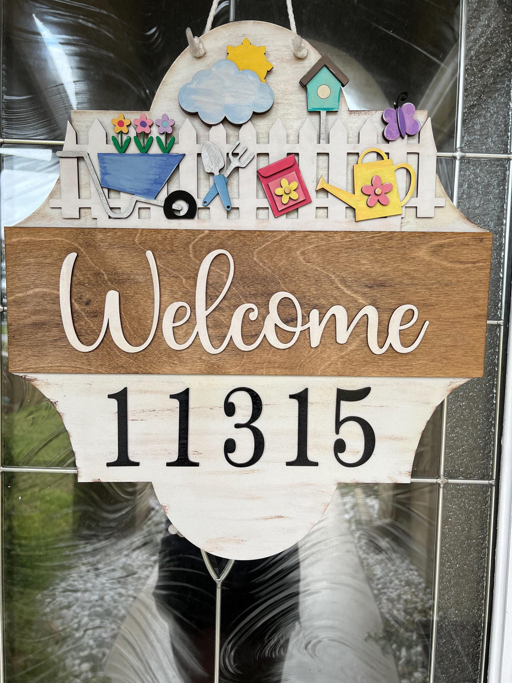 Holiday Door Hanger - Interchangeable Season Sign - Door Hanger - Farmhouse Sign - 3D Welcome Sign
