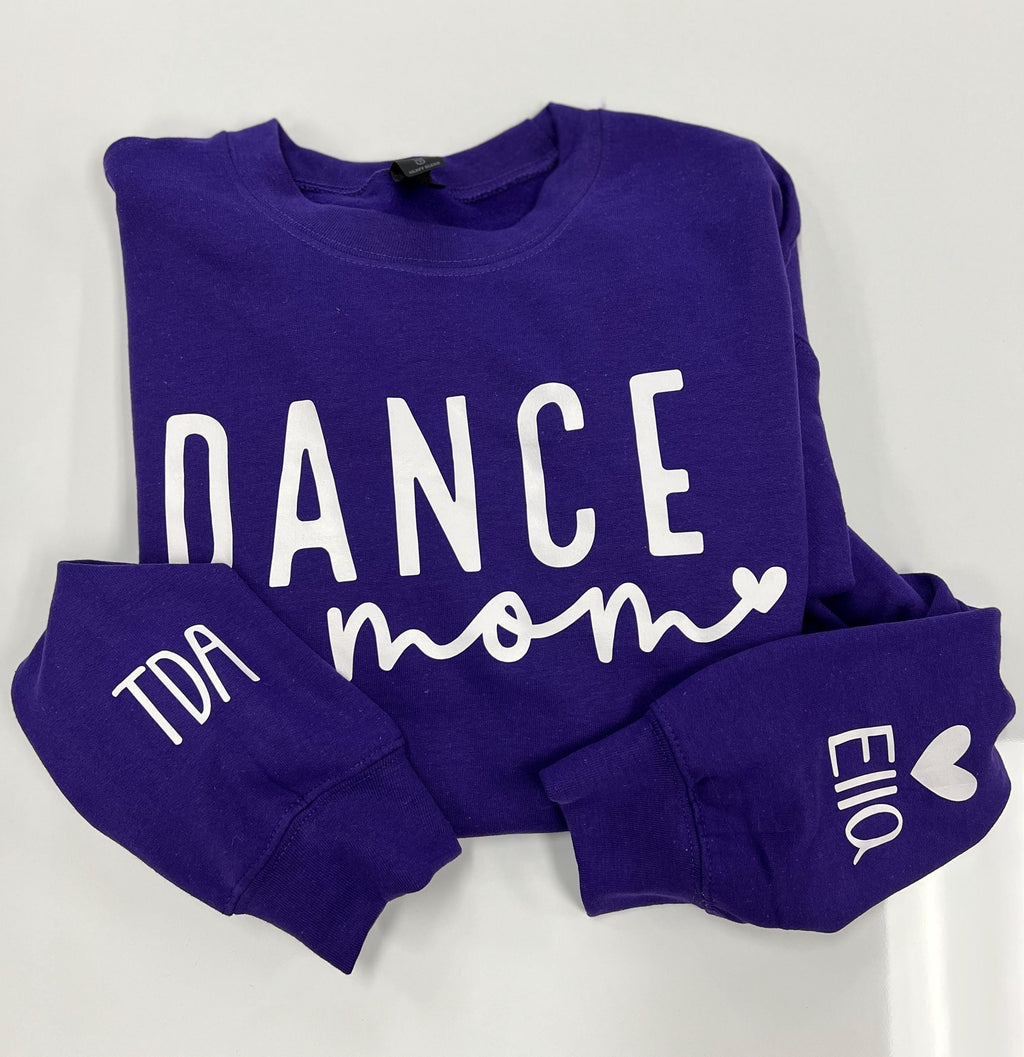 Personalized Dance Mom Shirt: Team Colors, Sleeve Name