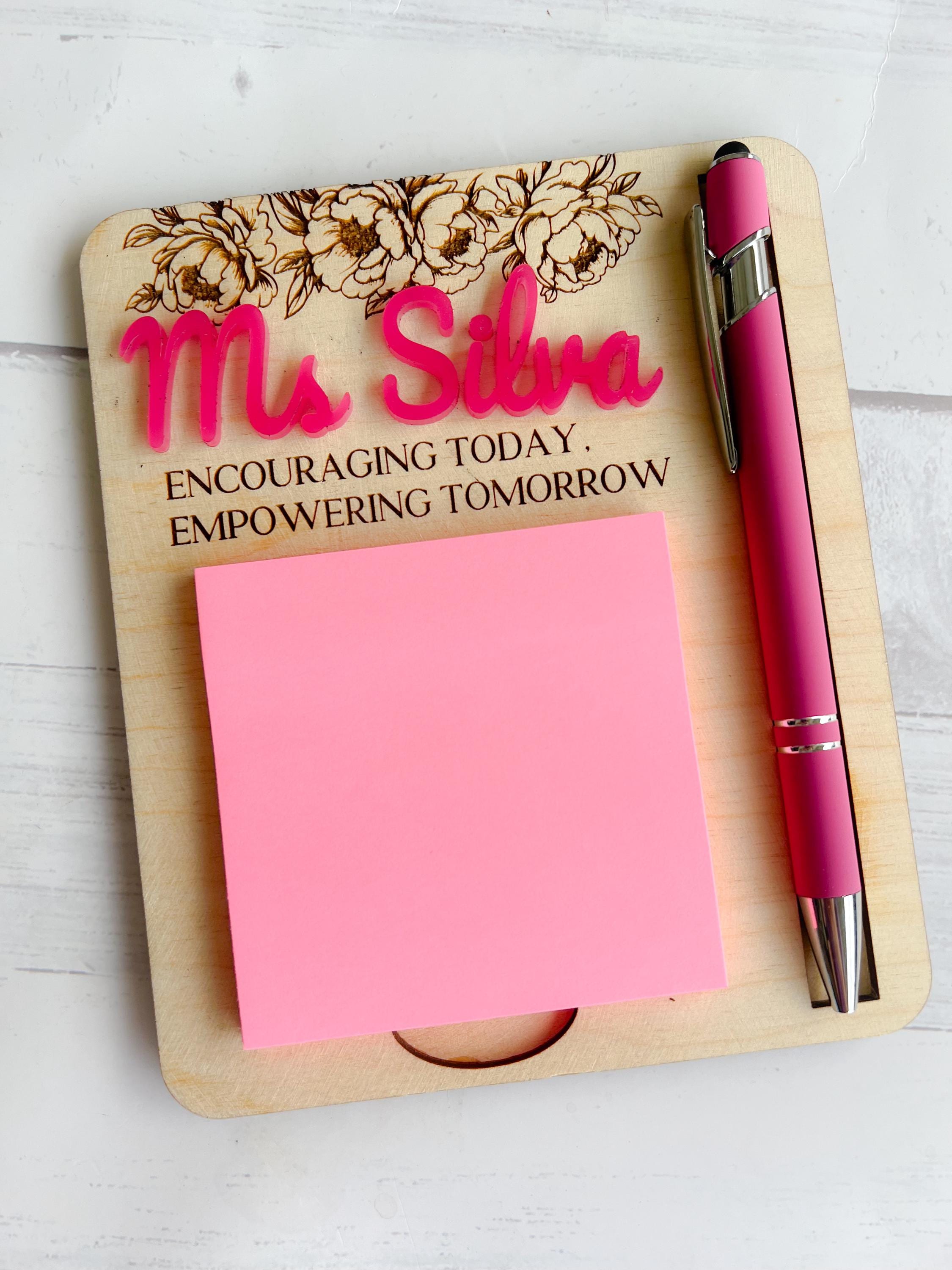 Teacher Sticky Pad Note Holder - Personalized Note Holder - Monogrammed Note Holder - Teacher Gift