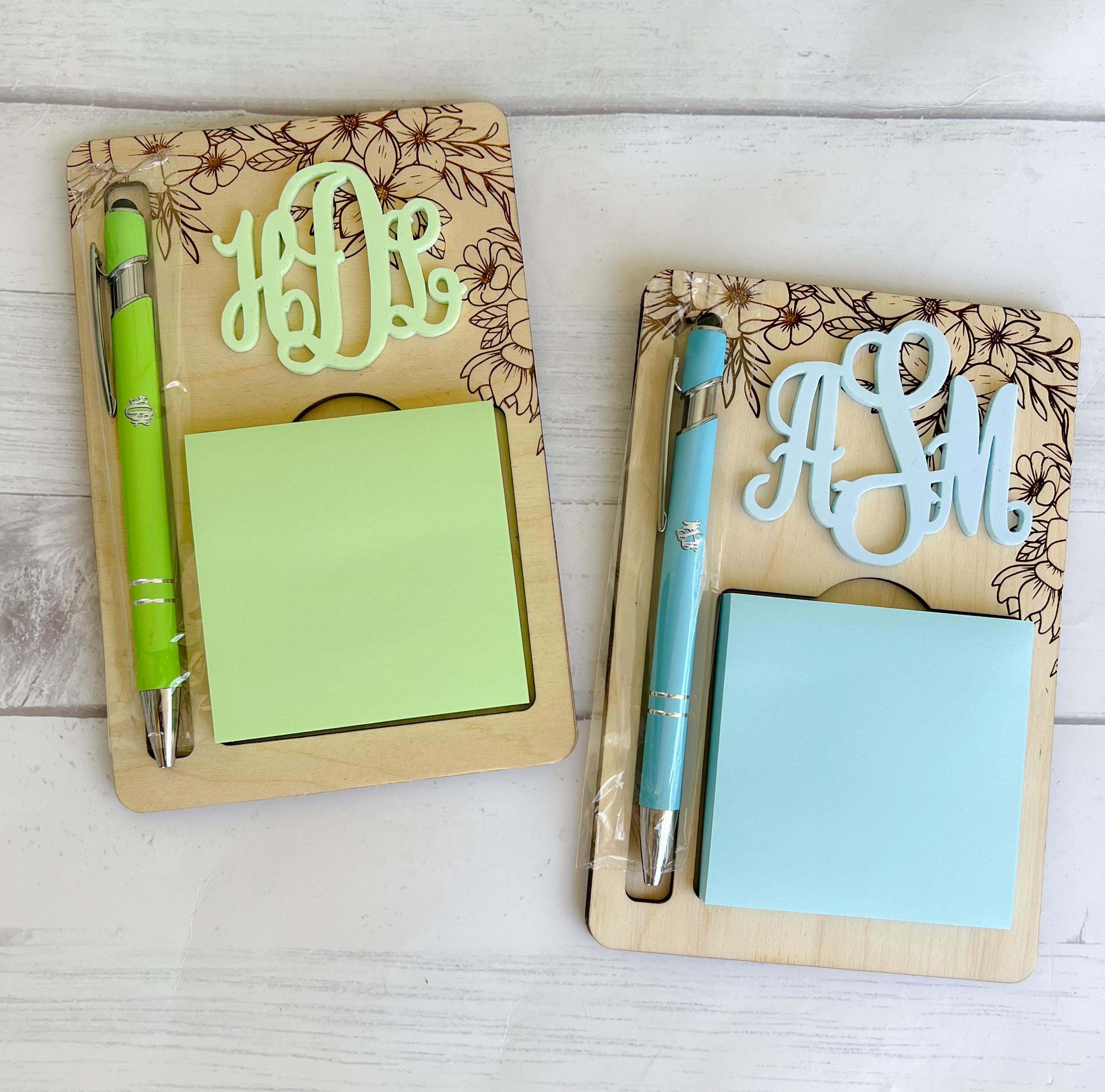 Teacher Sticky Pad Note Holder - Personalized Note Holder - Monogrammed Note Holder - Teacher Gift