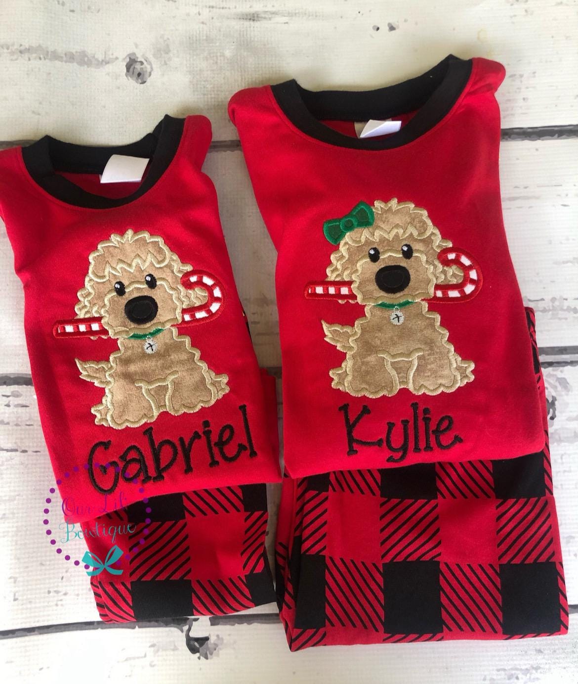 PRE-ORDER Christmas Dog Pajamas - Christmas PJs- Pajamas- Personalized Christmas PJs - Christmas Puppy Pjs- Matching Christmas Pajamas