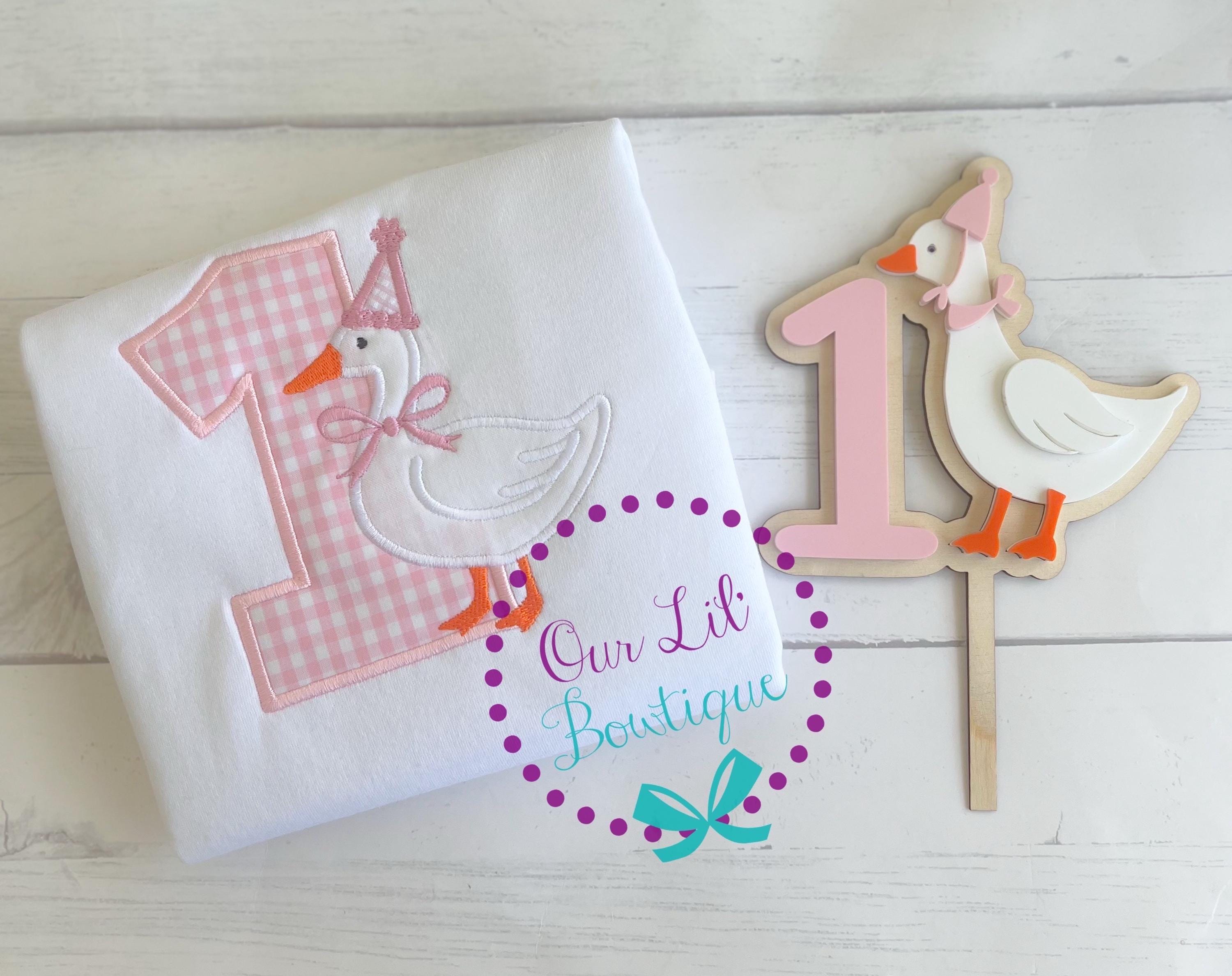 Goose Cake Topper - Kids Birthday Cake Topper - Birthday Goose Cake Topper - 1st birthday