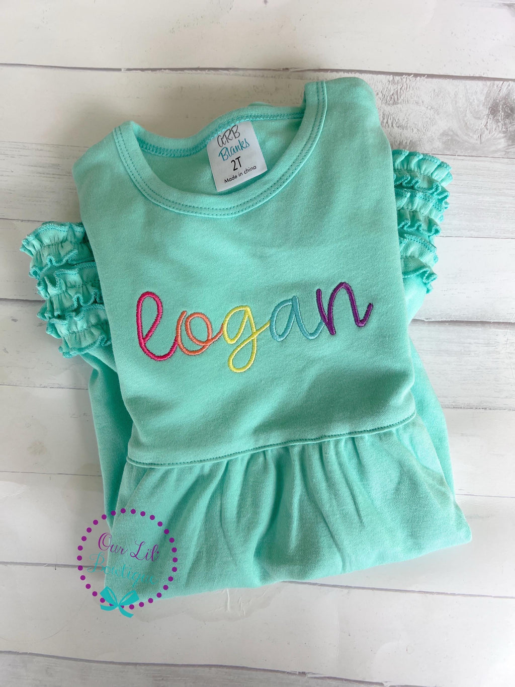 Personalized Girls Dress - Name Dress - Girls Name Dress - Colorful Name Dress - Rainbow Name - Kids Name Dress - Kids Gift - Personalized