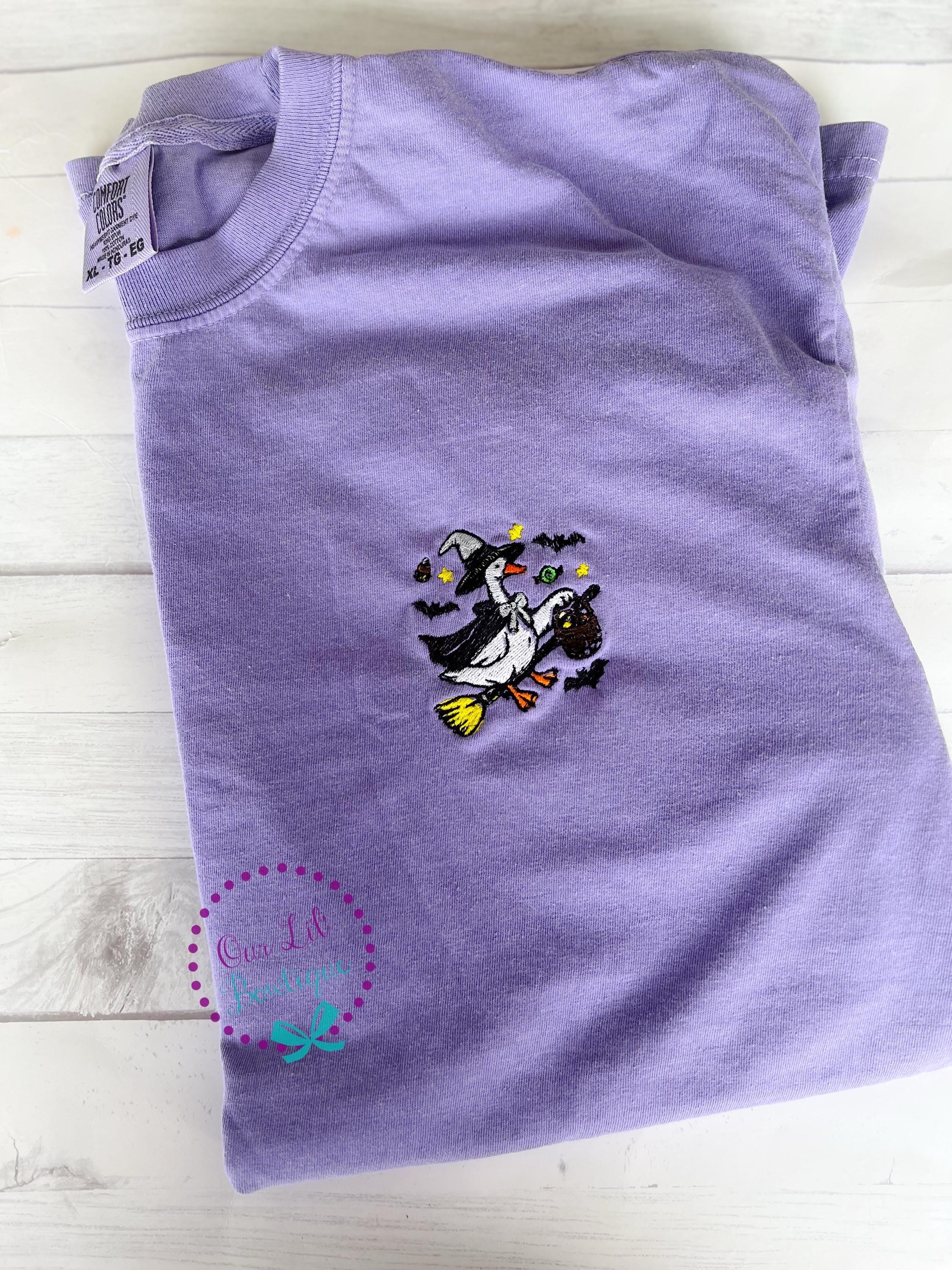 Halloween Goose Comfort Colors Tee - Monogrammed Women's T-Shirt - Hallowen Tee - Womens Shirt