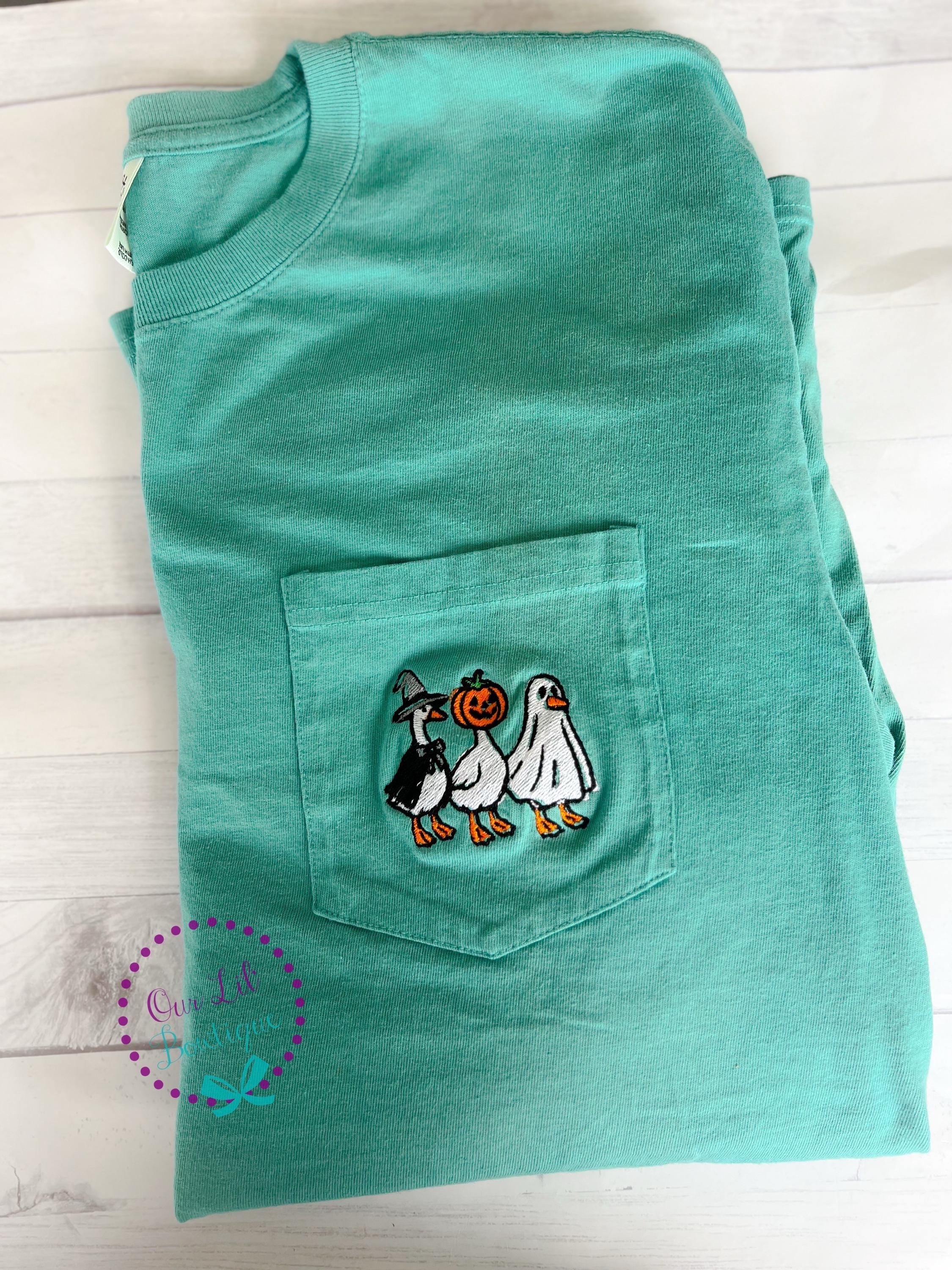 Goose Halloween Comfort Colors Tee - Women's Monogram T-Shirt - Womens Hallowen Shirt - Goose