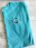 Monogram Comfort Colors Tee - Two-Tone Personalized Short Sleeve T-Shirt - Monogram Tee