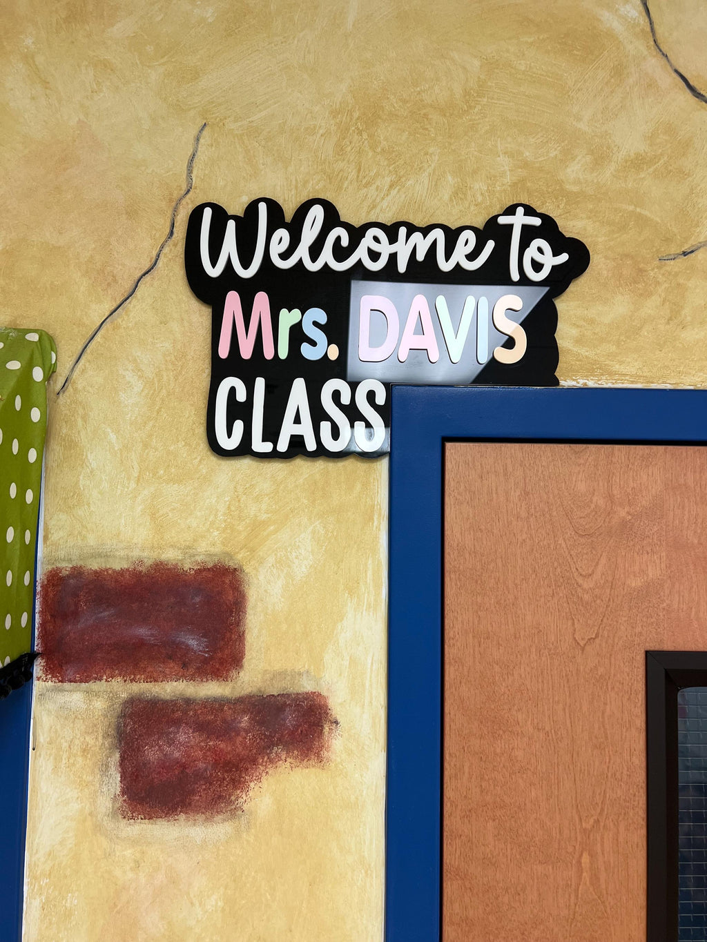 Teacher Door Sign - Corner Door Sign - Acrylic Door Sign - Classroom Sign - Classroom - Personalized Teacher Doorframe Sign -Classroom Decor