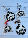 Soccer Car Charm - Soccer Mama - Car Charm - Soccer Ornament - Wooden Car Charm - Soccer Team Gift - Team Mom - Sports Car Charm