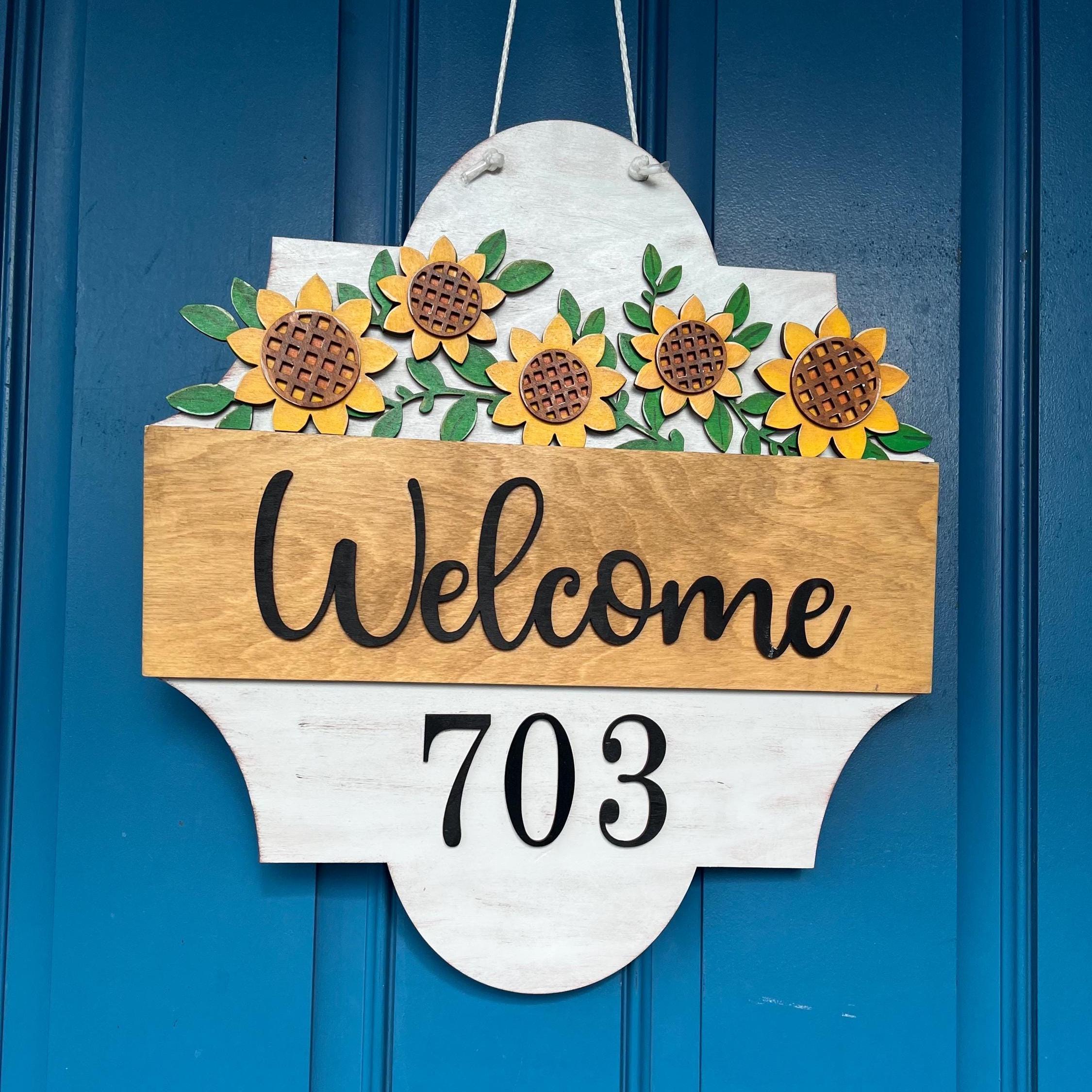 Holiday Door Hanger - Interchangeable Season Sign - Door Hanger - Farmhouse Sign - 3D Welcome Sign