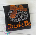 Personalized Leopard Pumpkin Shirt: Girls Birthday Applique Top