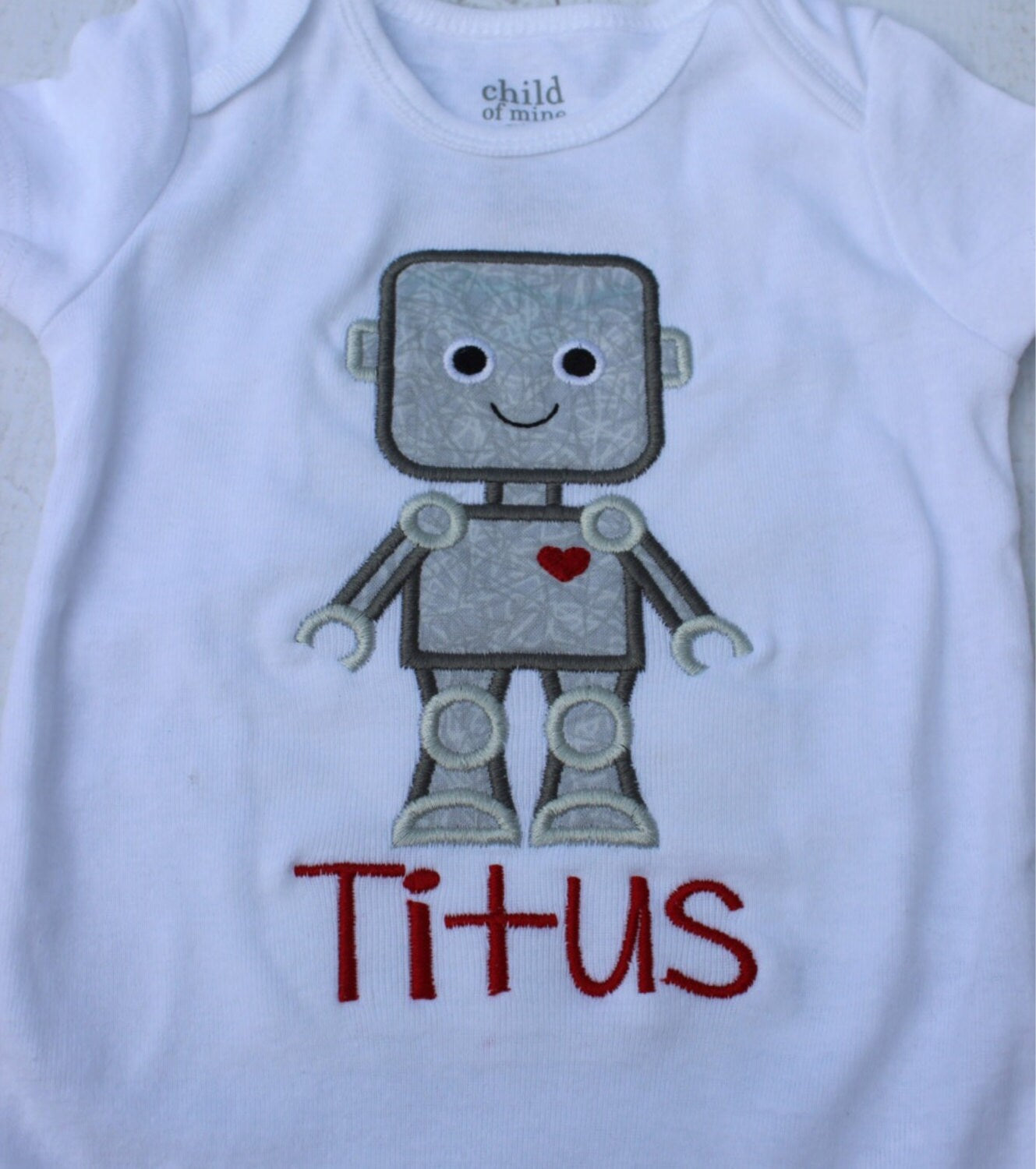 Valentine's Robot Shirt - Personalized Valentine Shirt - Boys Valentine Shirt - Valentine Robot Applique - Personalized - Robot