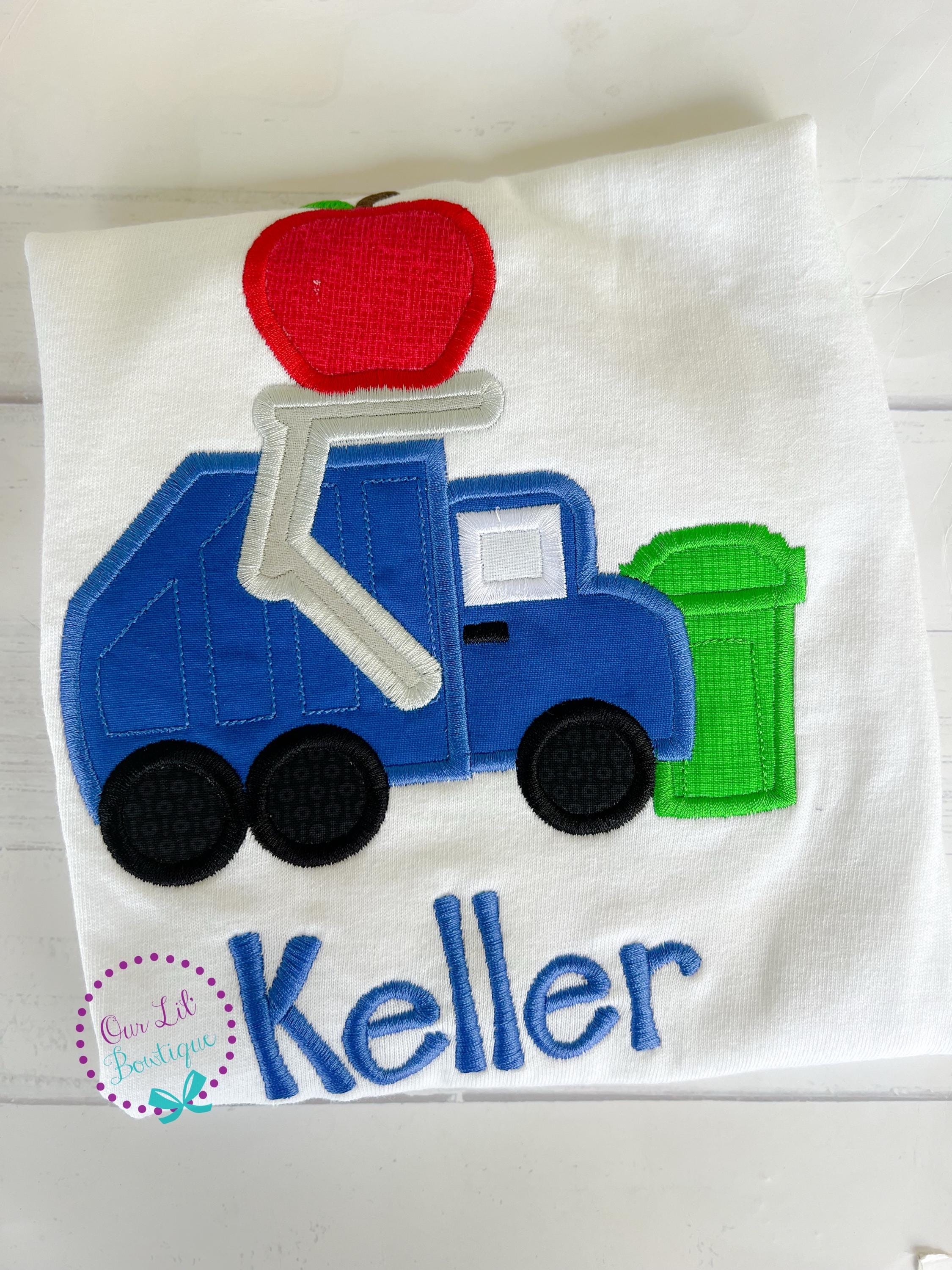School Shirt - Preschool Shirt - Truck Shirt - Garbage Truck - Kindergarten Shirt - Boy Back to School Shirt - Trash Truck Shirt