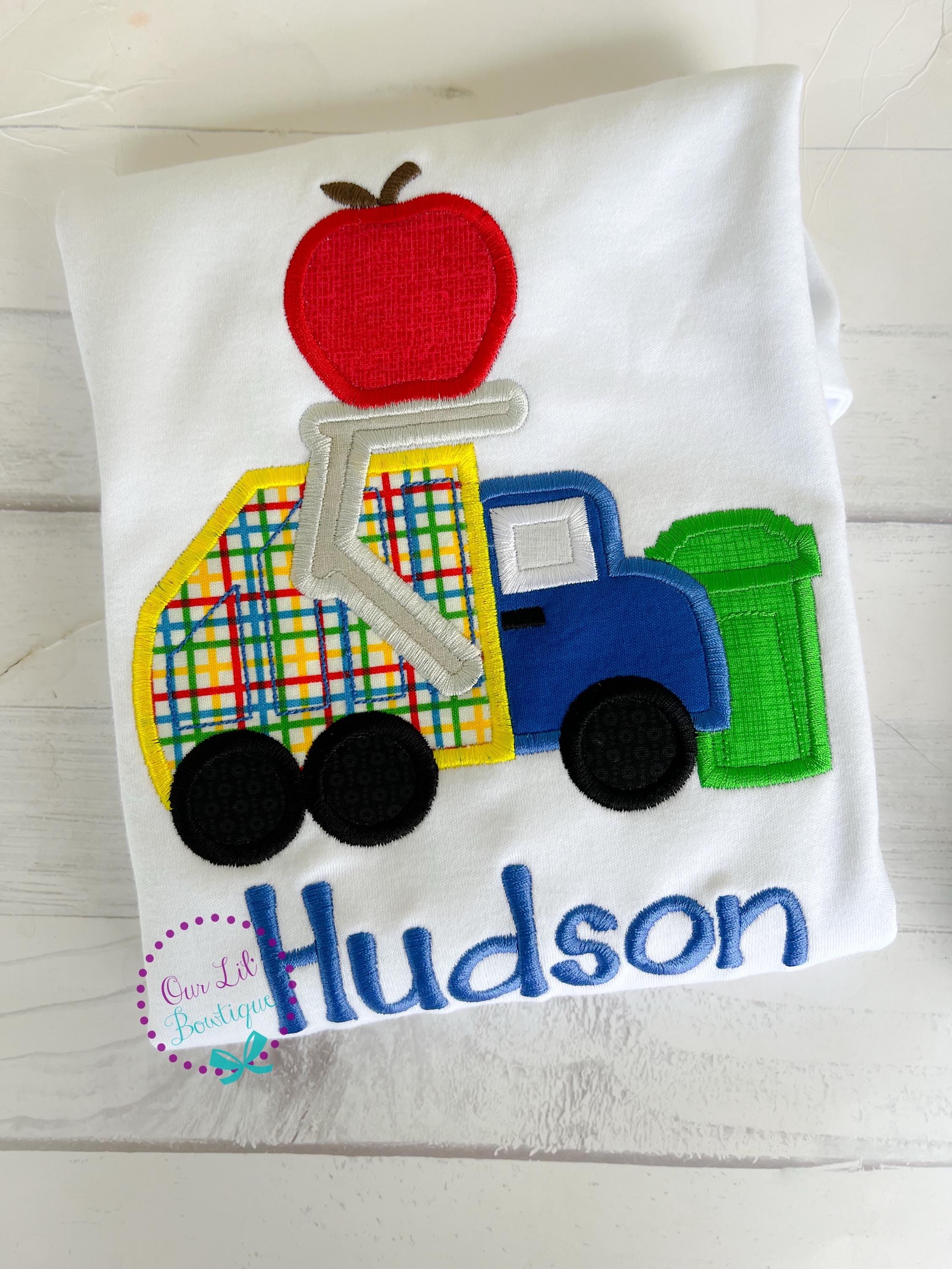School Shirt - Preschool Shirt - Truck Shirt - Garbage Truck - Kindergarten Shirt - Boy Back to School Shirt - Trash Truck Shirt