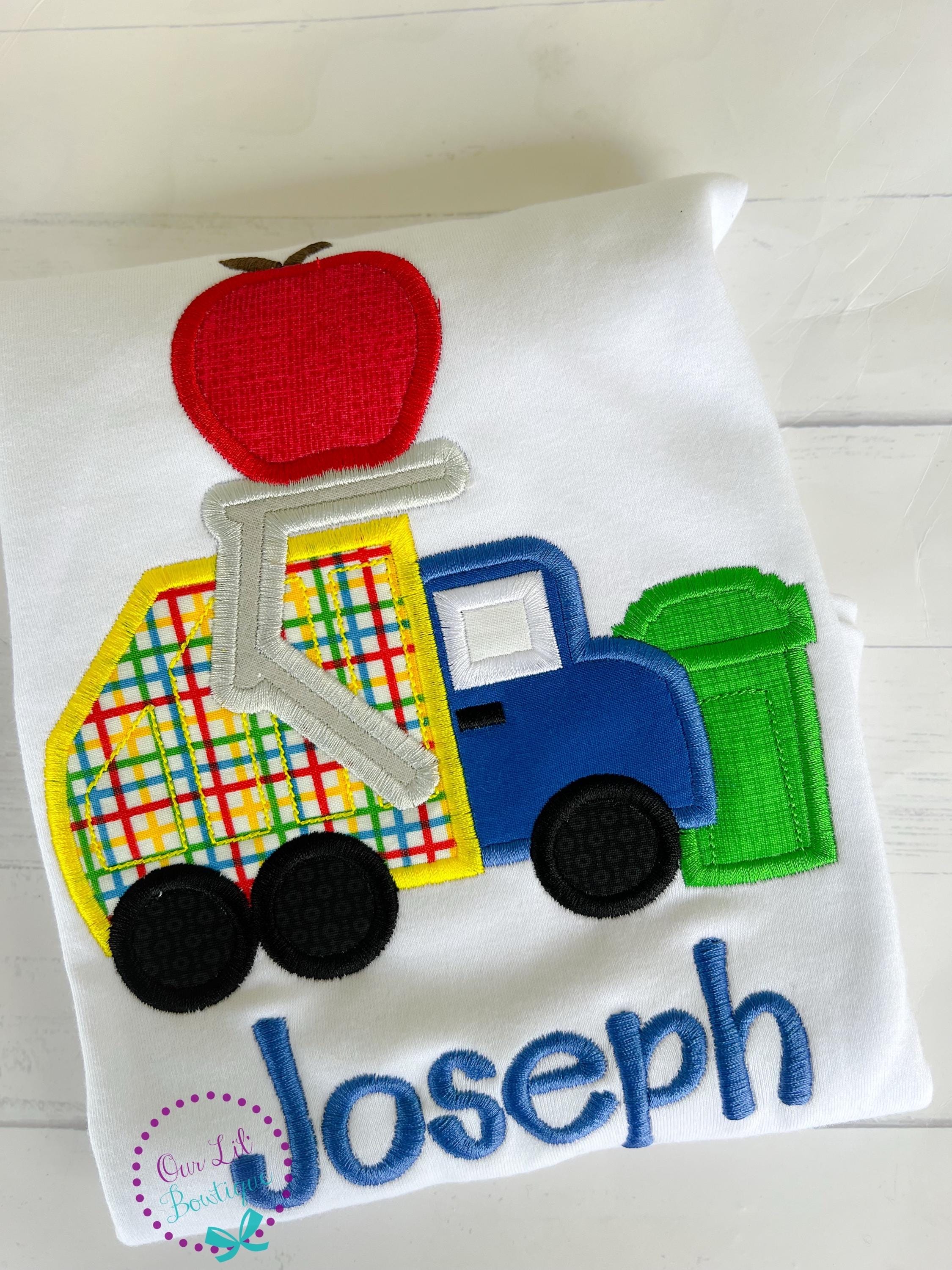 School Shirt - Preschool Shirt - Truck Shirt - Garbage Truck - Kindergarten Shirt - Boy Back to School Shirt - Trash Truck Shirt