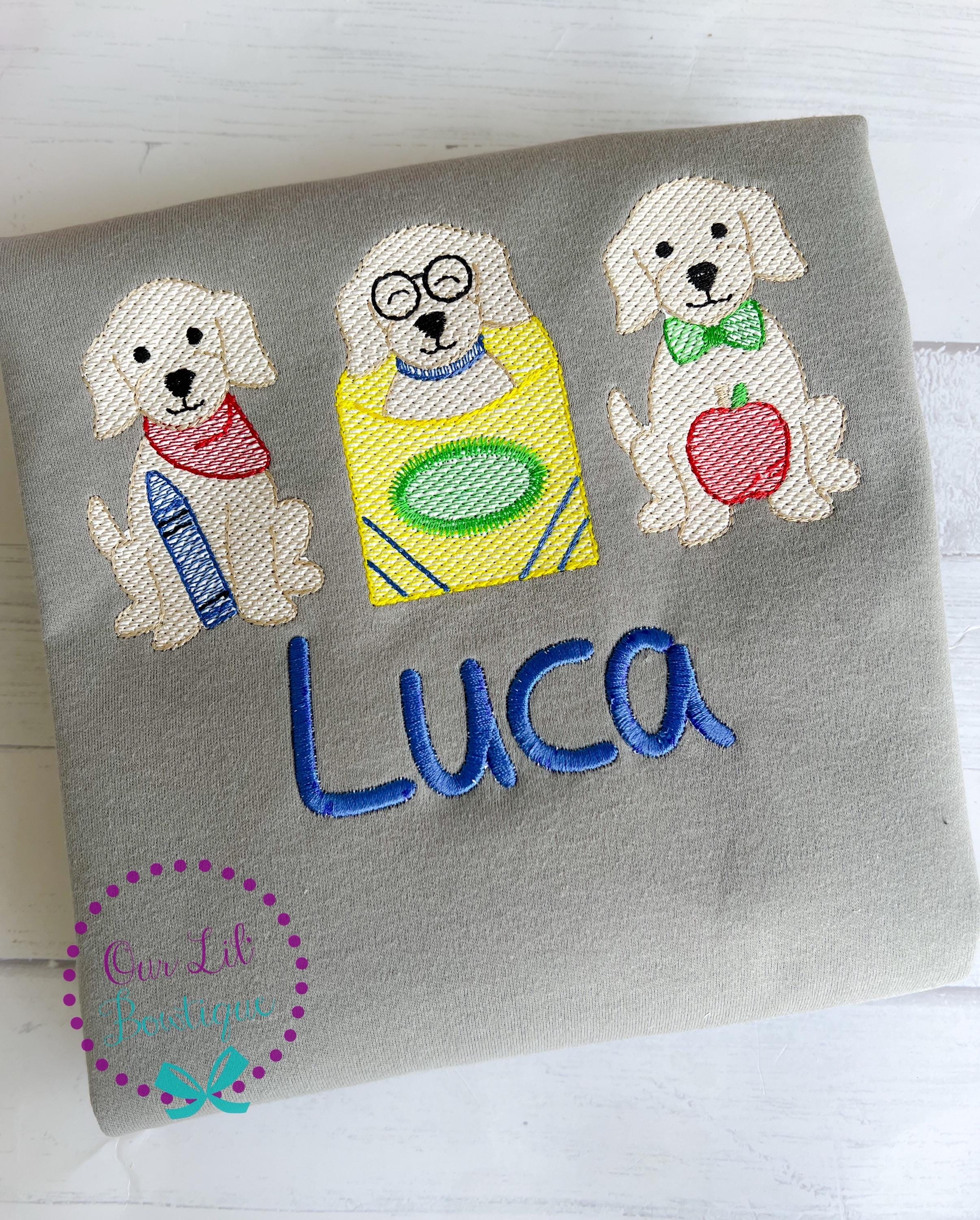 Back To School Shirt- Girl Dog Shirt - Boy Dog Shirt - School Shirt - School Dog - Lab Shirt - Kids School Shirt-Kids Puppy Shirt