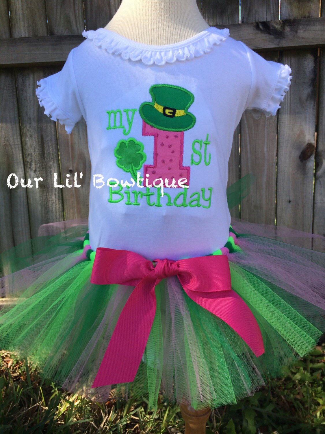 Shamrock 2nd Birthday Shirt: St Patricks Day Applique Bodysuit