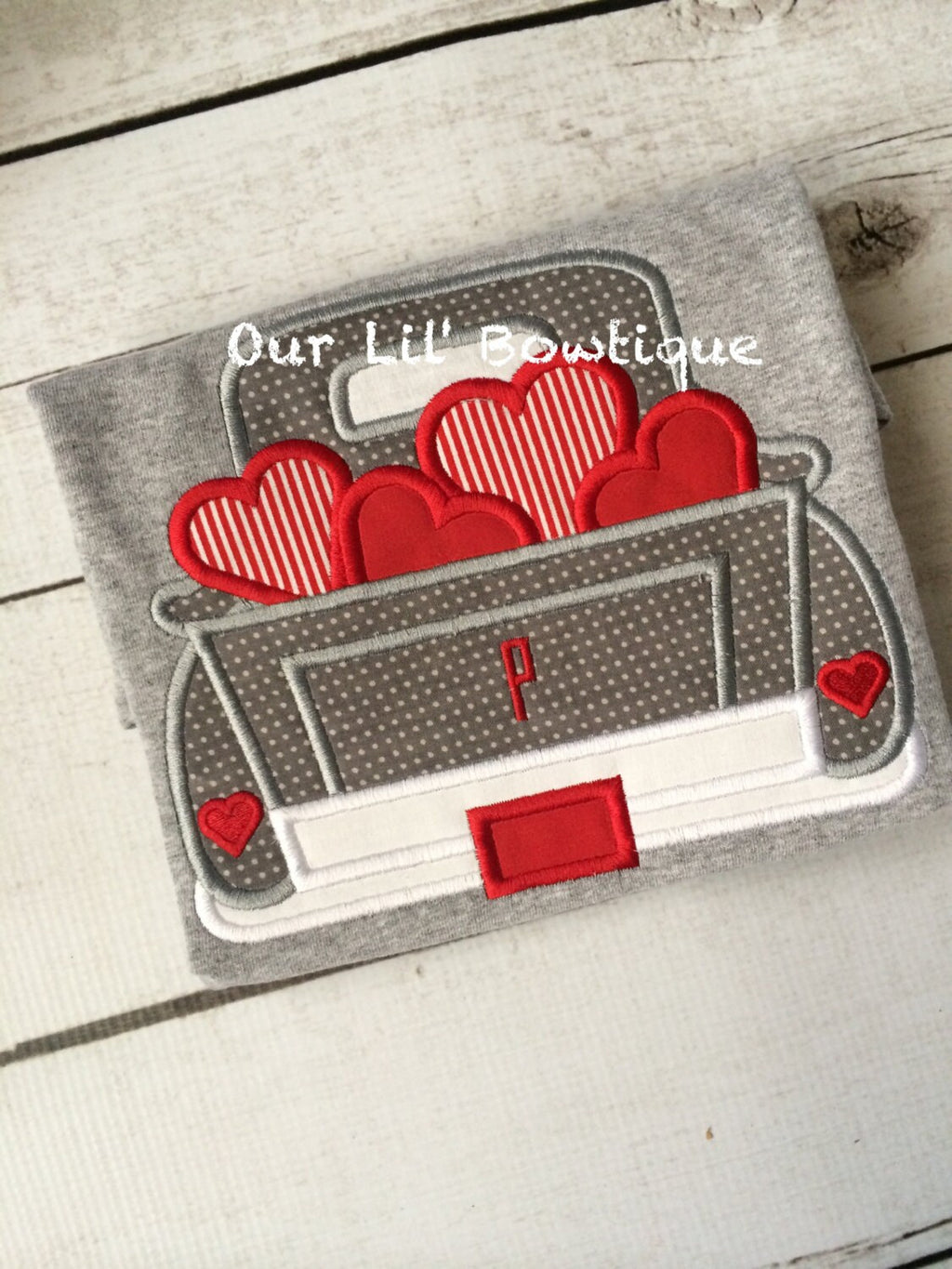 Personalized Valentine's Truck Appliqué Shirt - Baby & Toddler