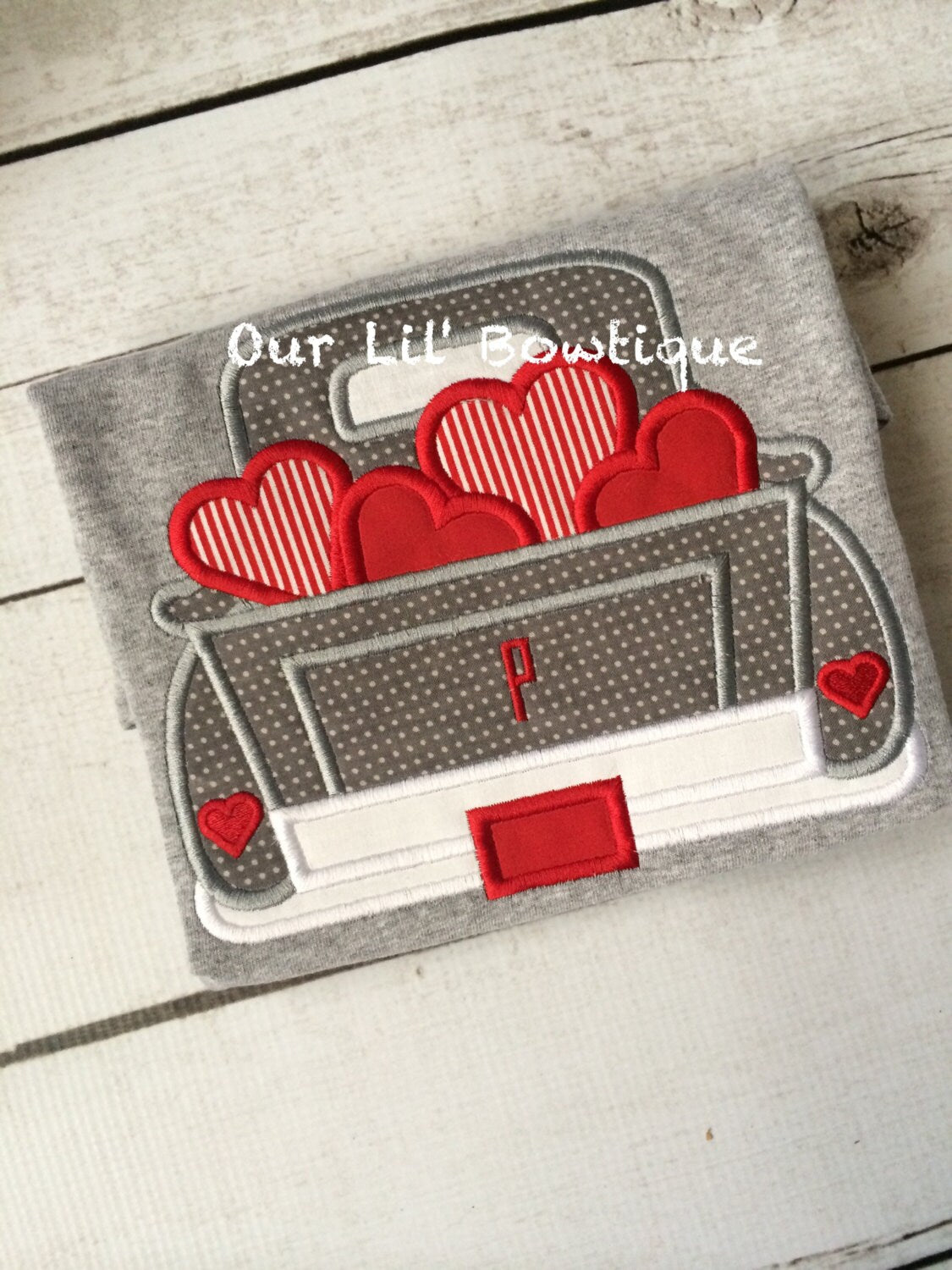 Personalized Valentine's Truck Appliqué Shirt - Baby & Toddler