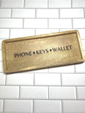 Phone Keys Wallet - Catch All Trinket Tray - Trinket Tray - Key Holder - Catch All Tray - Gift for Her- Entryway Tray - Wedding Party