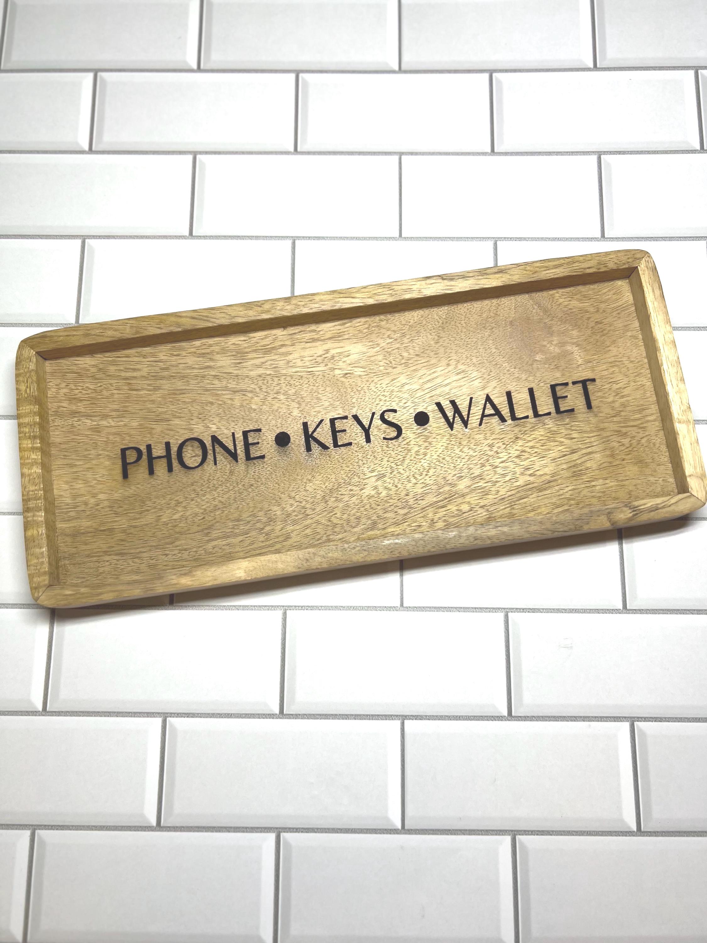 Phone Keys Wallet - Catch All Trinket Tray - Trinket Tray - Key Holder - Catch All Tray - Gift for Her- Entryway Tray - Wedding Party