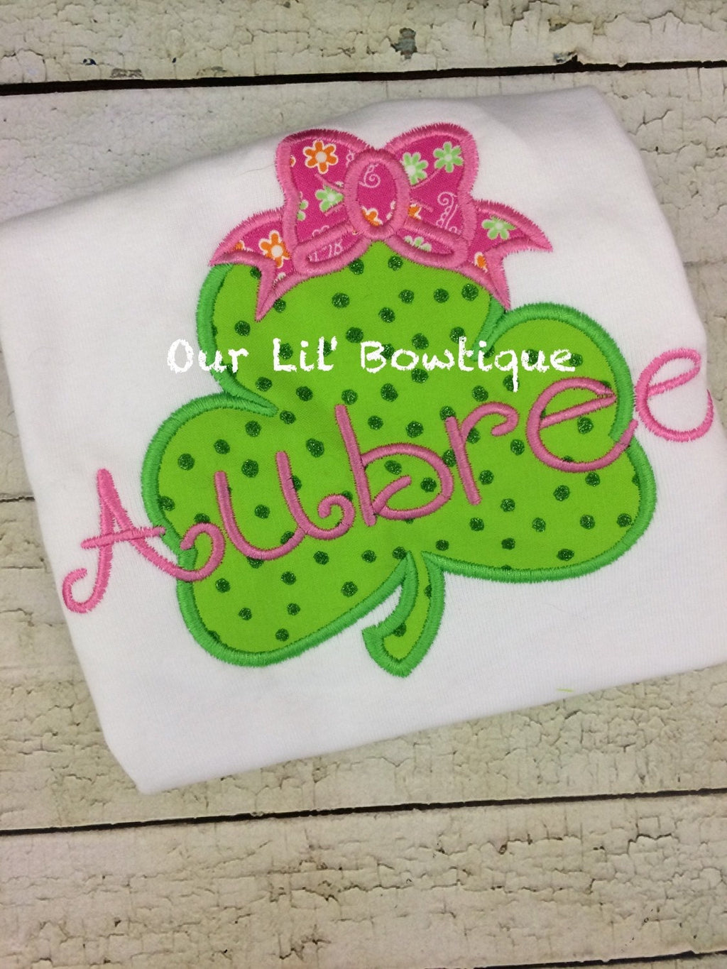 Personalized Shamrock Shirt: Embroidered St. Patrick's Day Bodysuit