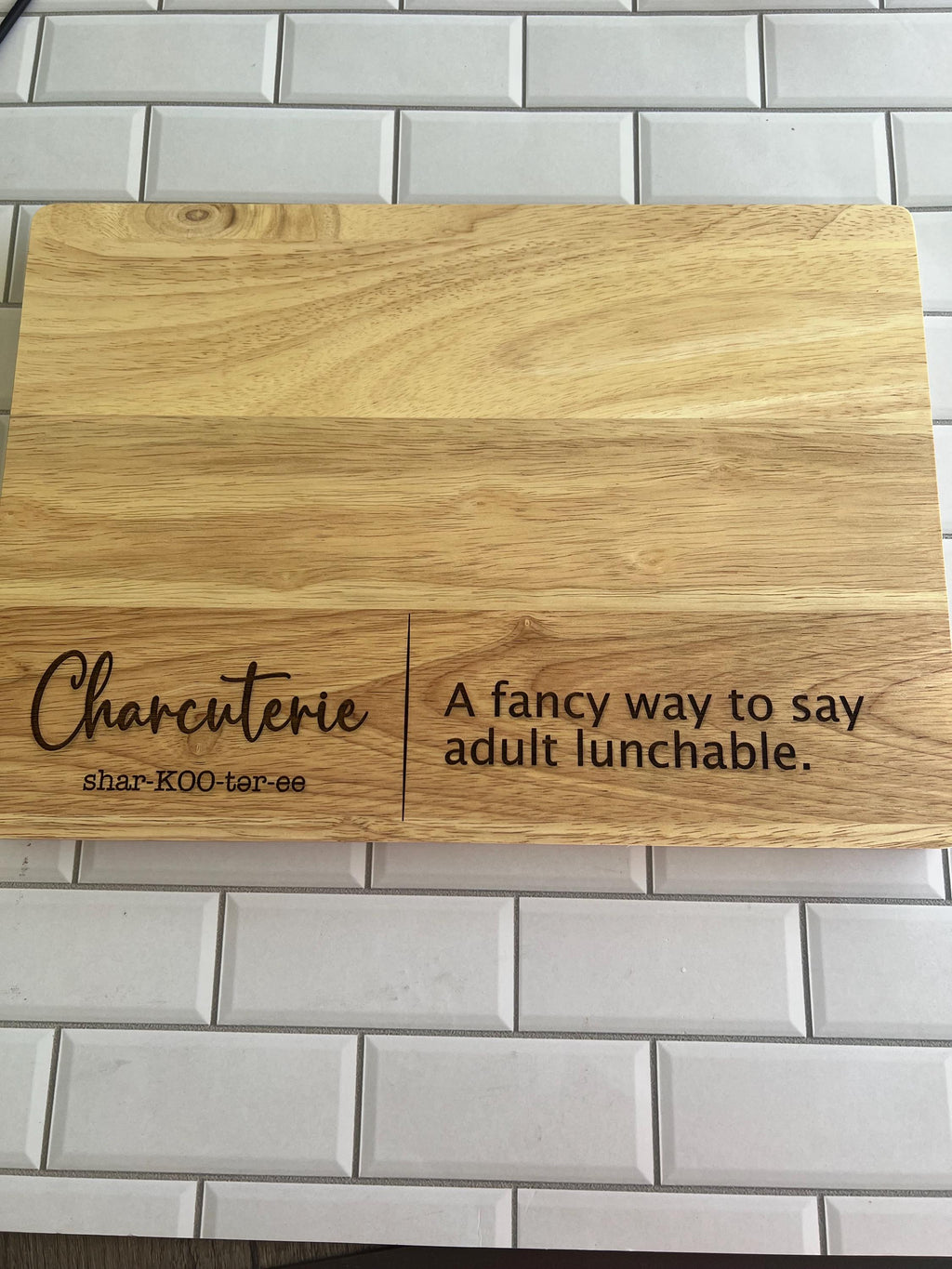 Charcuterie Board - Large Cutting Board - Shar-KOO-tar-ee - Board - Laser Engraved Cutting Board - Housewarming Gift -Gift