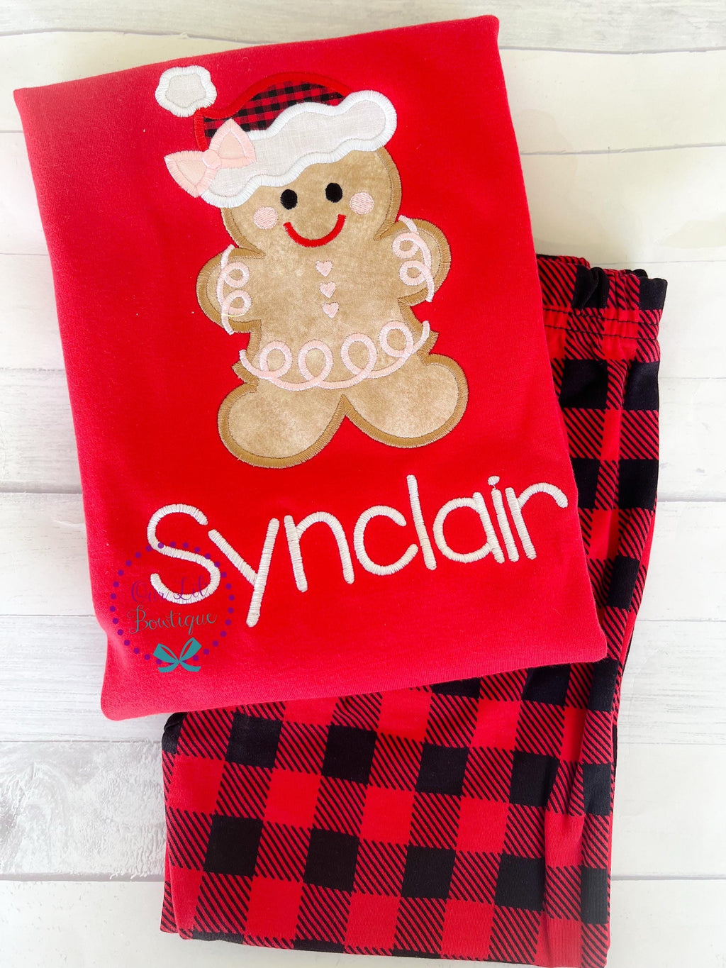 PRE-ORDER Gingerbread Pajamas - Christmas PJs- Pajamas- Personalized Christmas PJs - Christmas Gingerbread- Matching Christmas Pajamas