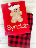 PRE-ORDER Gingerbread Pajamas - Christmas PJs- Pajamas- Personalized Christmas PJs - Christmas Gingerbread- Matching Christmas Pajamas