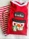 PRE-ORDER Snowman Pajamas - Christmas Pajamas - Santa PJS - Family Christmas Pajamas - Snowman - Blue Pajamas