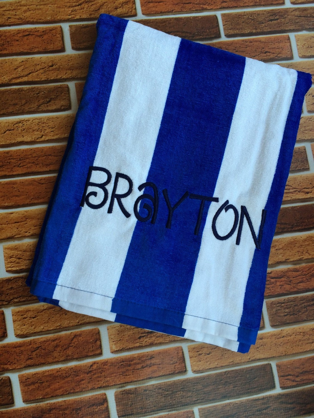 Personalized Beach Towel: Monogrammed Cotton Terry Cloth, Summer Gift