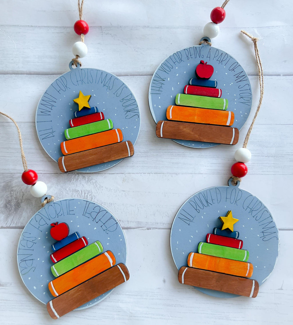 Christmas Ornament - Book Ornament - Book Lover Gift - Librarian Ornament - Book Club Gift