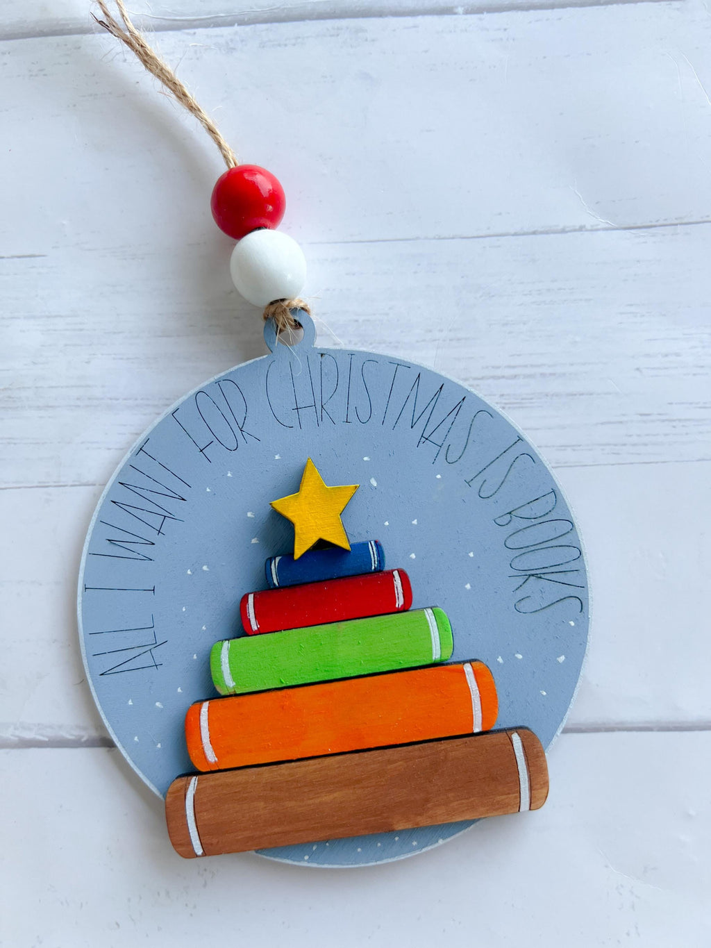 Christmas Ornament - Book Ornament - Book Lover Gift - Librarian Ornament - Book Club Gift