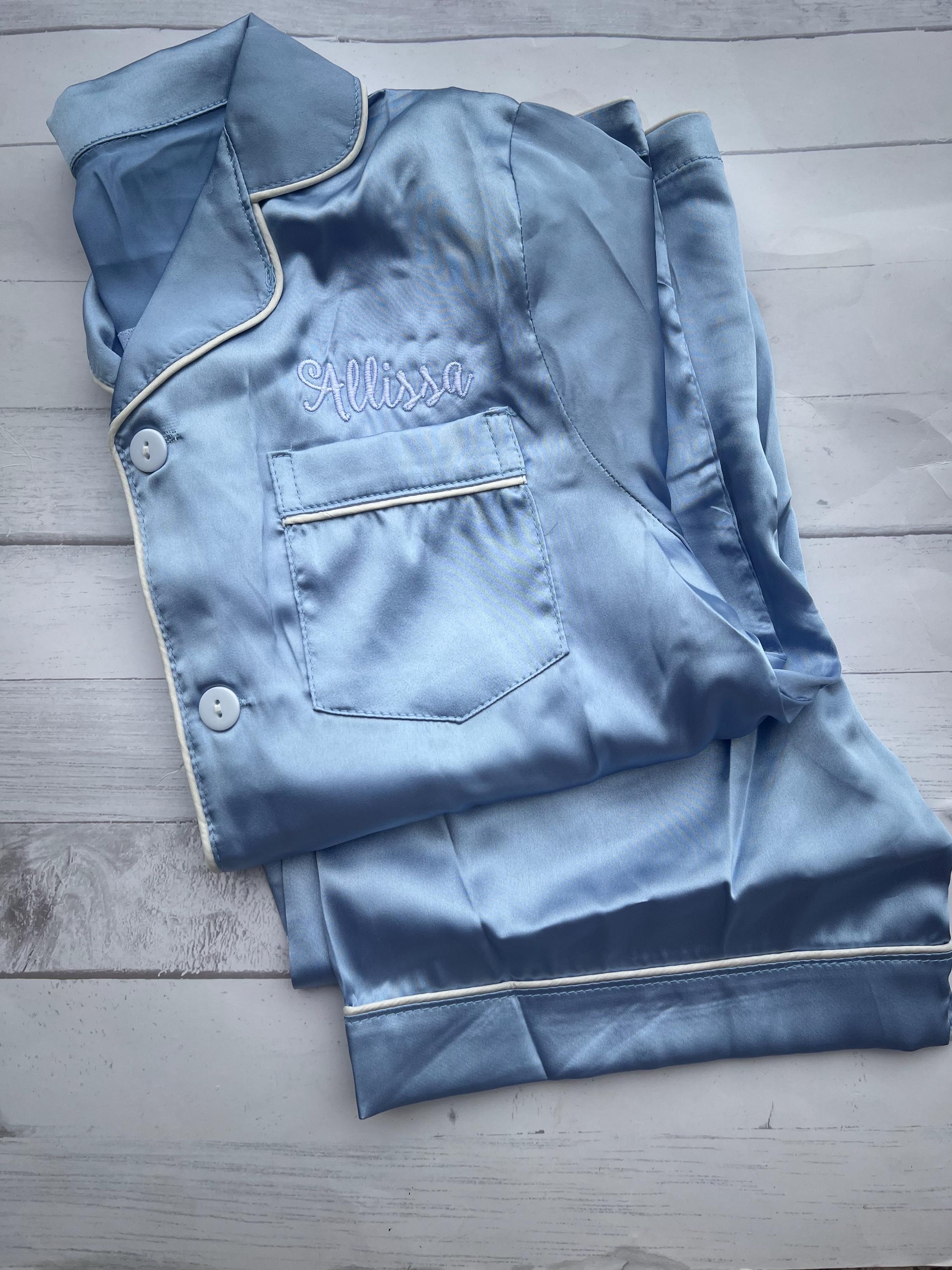 Bow Personalized Pajamas - Silk Pajamas - Kids PJs - Birthday PJs- Personalized Birthday Shirt - Valentine Pajamas