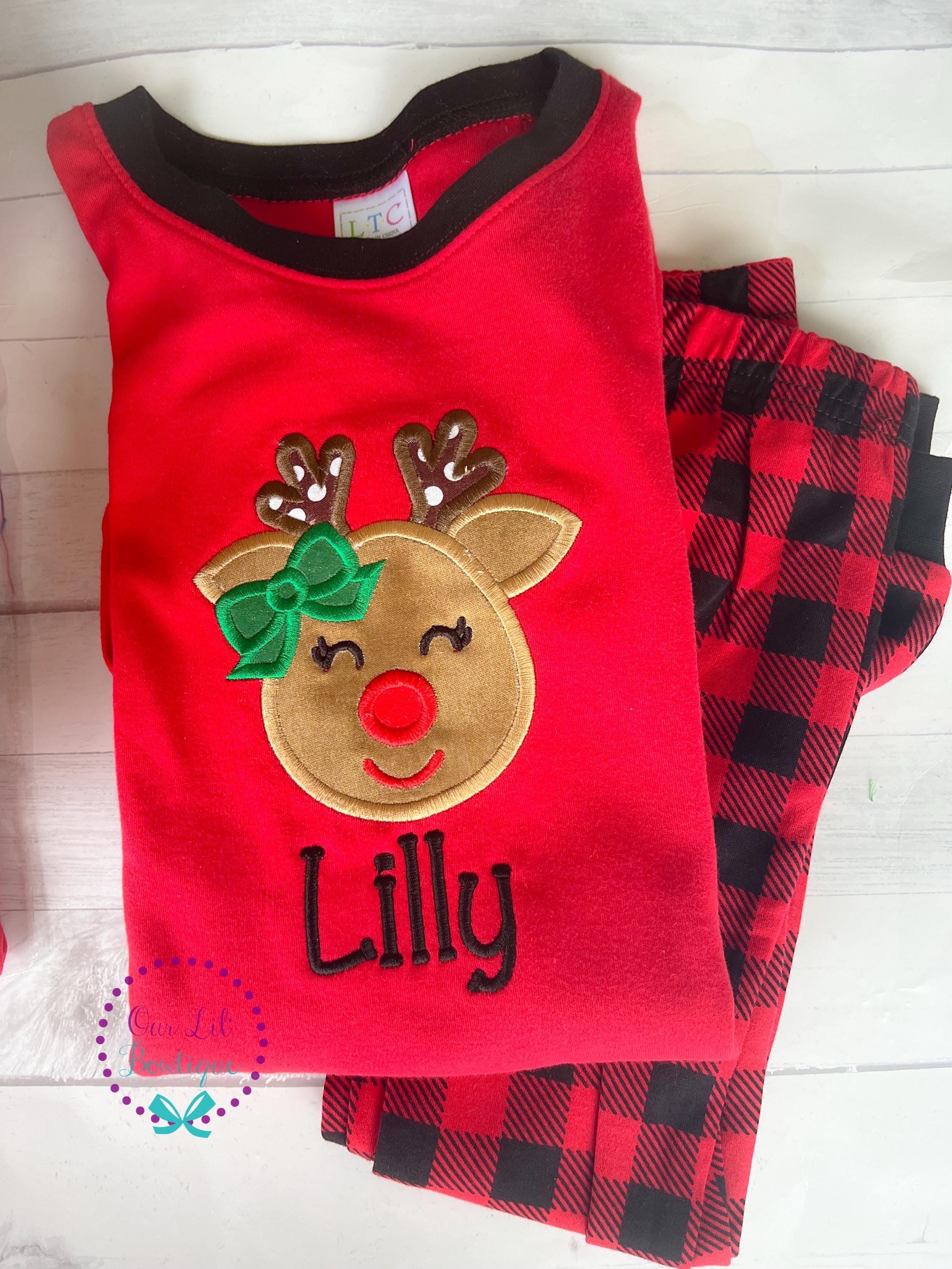 PRE-ORDER Reindeer Christmas Pajamas: Personalized Holiday PJs