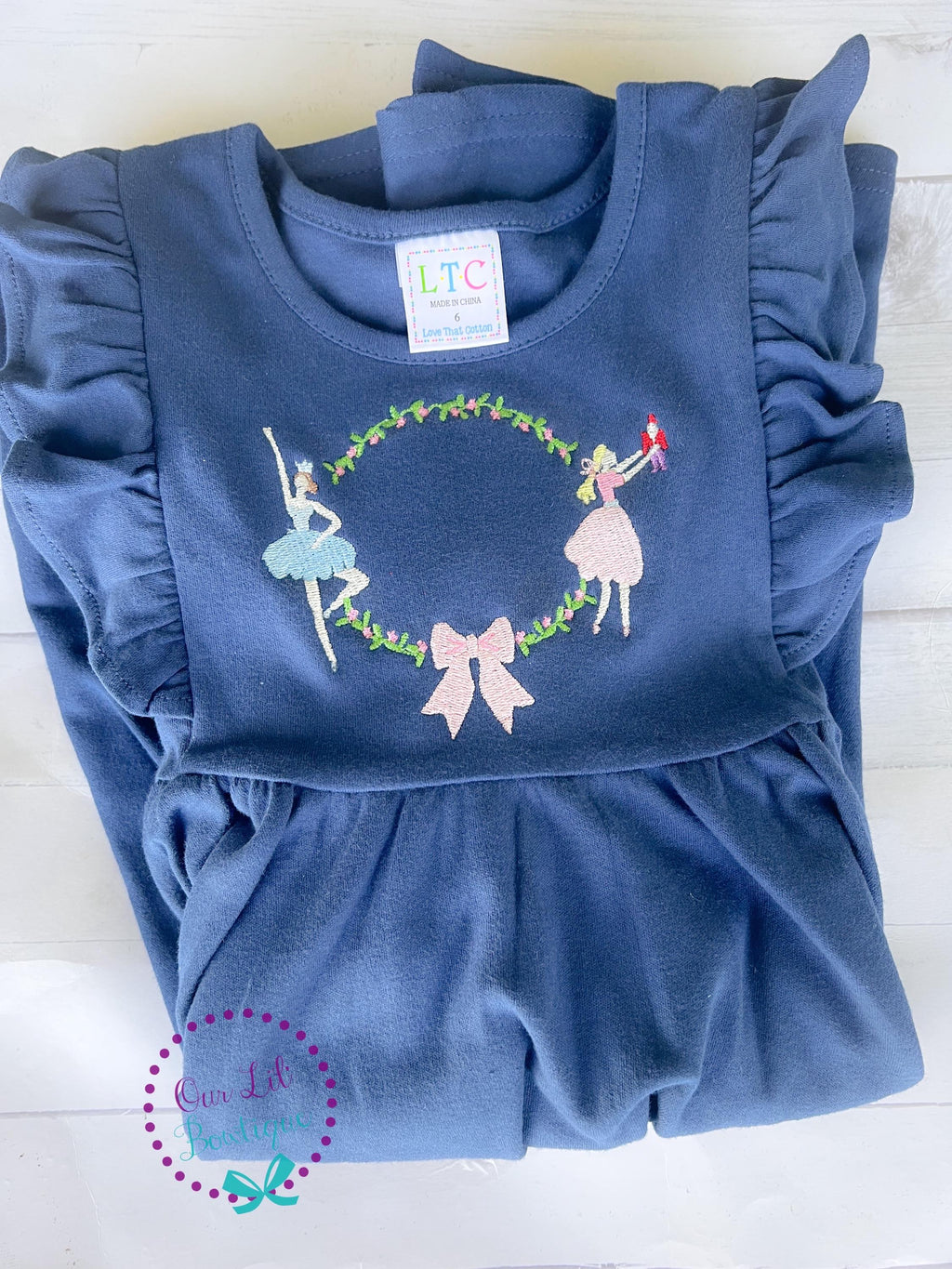 Personalized Nutcracker Christmas Dress - Monogrammed Girls Holiday Outfit - Nutcracker