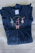 Personalized Nutcracker Christmas Dress - Monogrammed Girls Holiday Outfit - Nutcracker