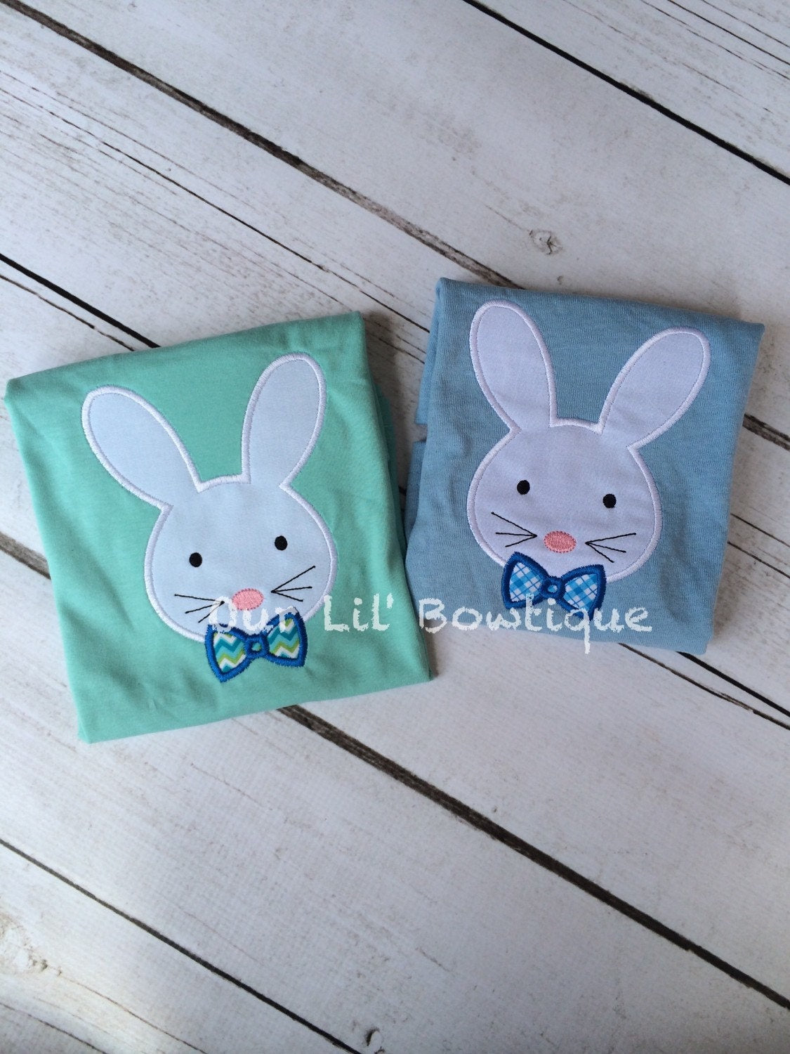 Boy's Easter Bunny Applique Shirt - Personalized Easter T-Shirt