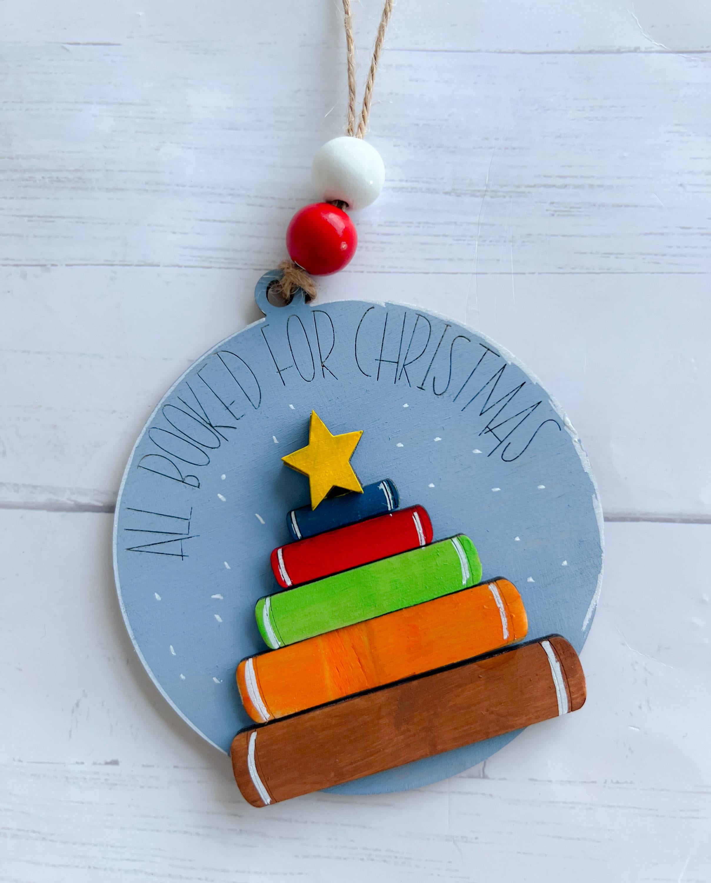 Christmas Ornament - Book Ornament - Book Lover Gift - Librarian Ornament - Book Club Gift