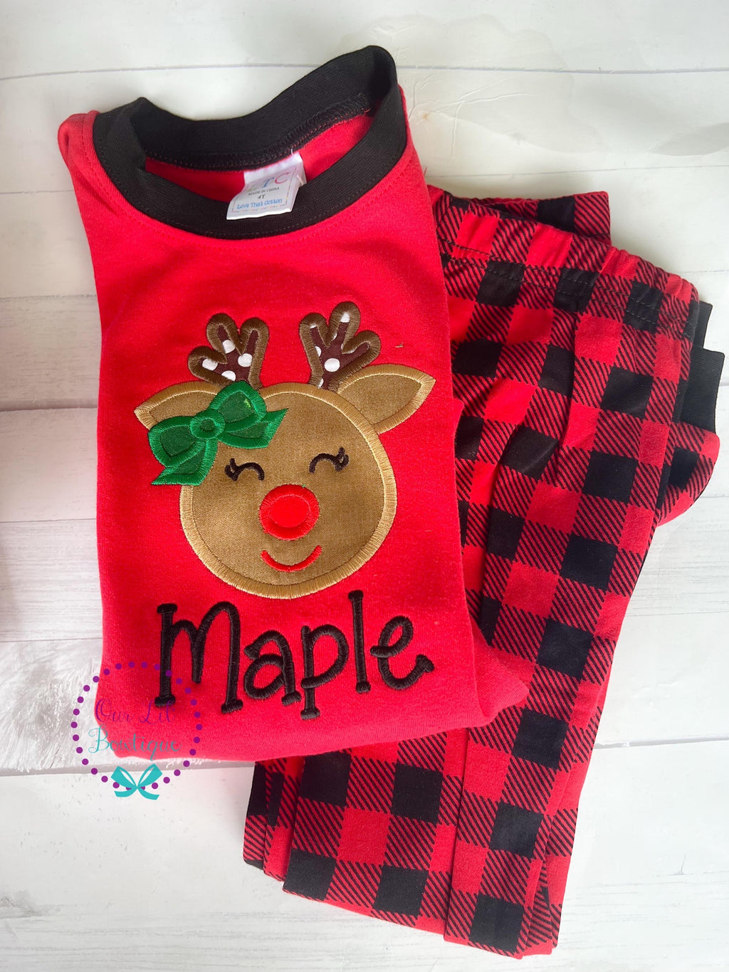 PRE-ORDER Reindeer Christmas Pajamas: Personalized Holiday PJs