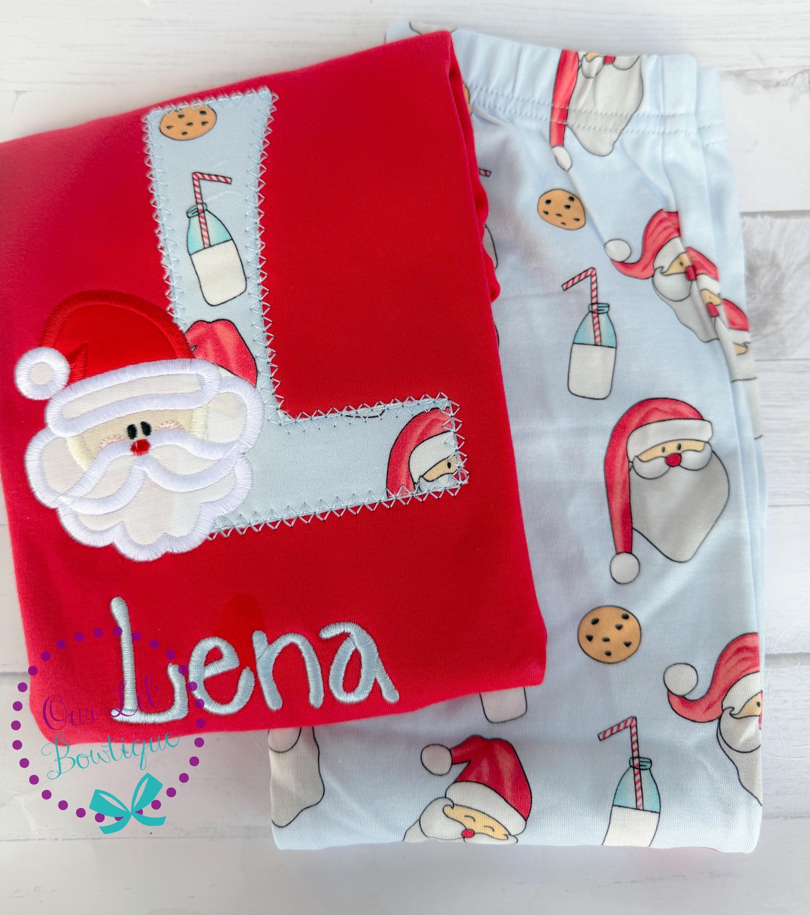 PRE-ORDER Santa Pajamas - Christmas Pajamas - Santa PJs-Girls Christmas Pajamas - Boys Christmas Pajamas - Santa Christmas - Matching PJS