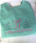 Merry Christmas Sweatshirt - Christmas Bow - Christmas Sweatshirt - Christmas Coquette
