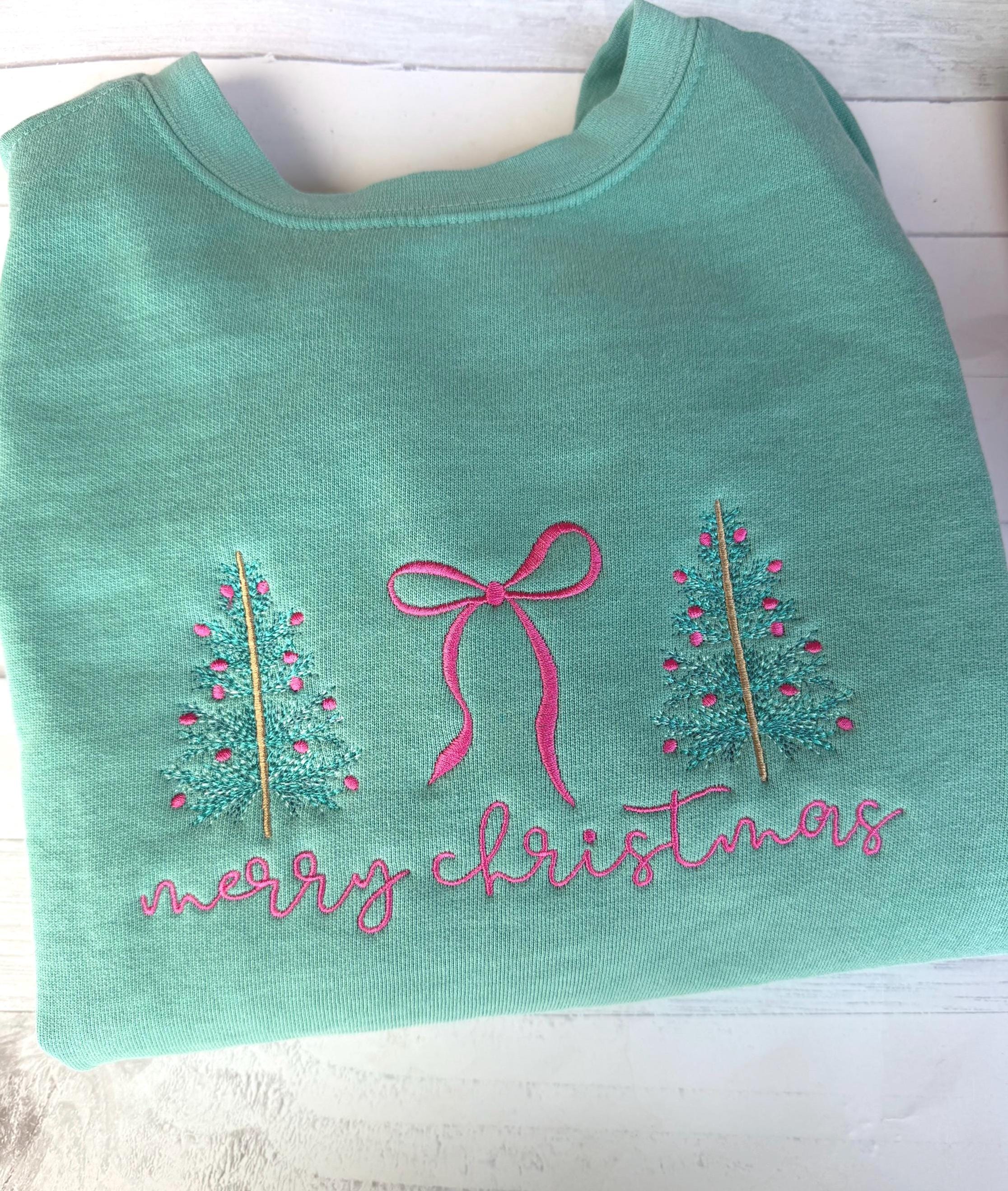 Merry Christmas Sweatshirt - Christmas Bow - Christmas Sweatshirt - Christmas Coquette