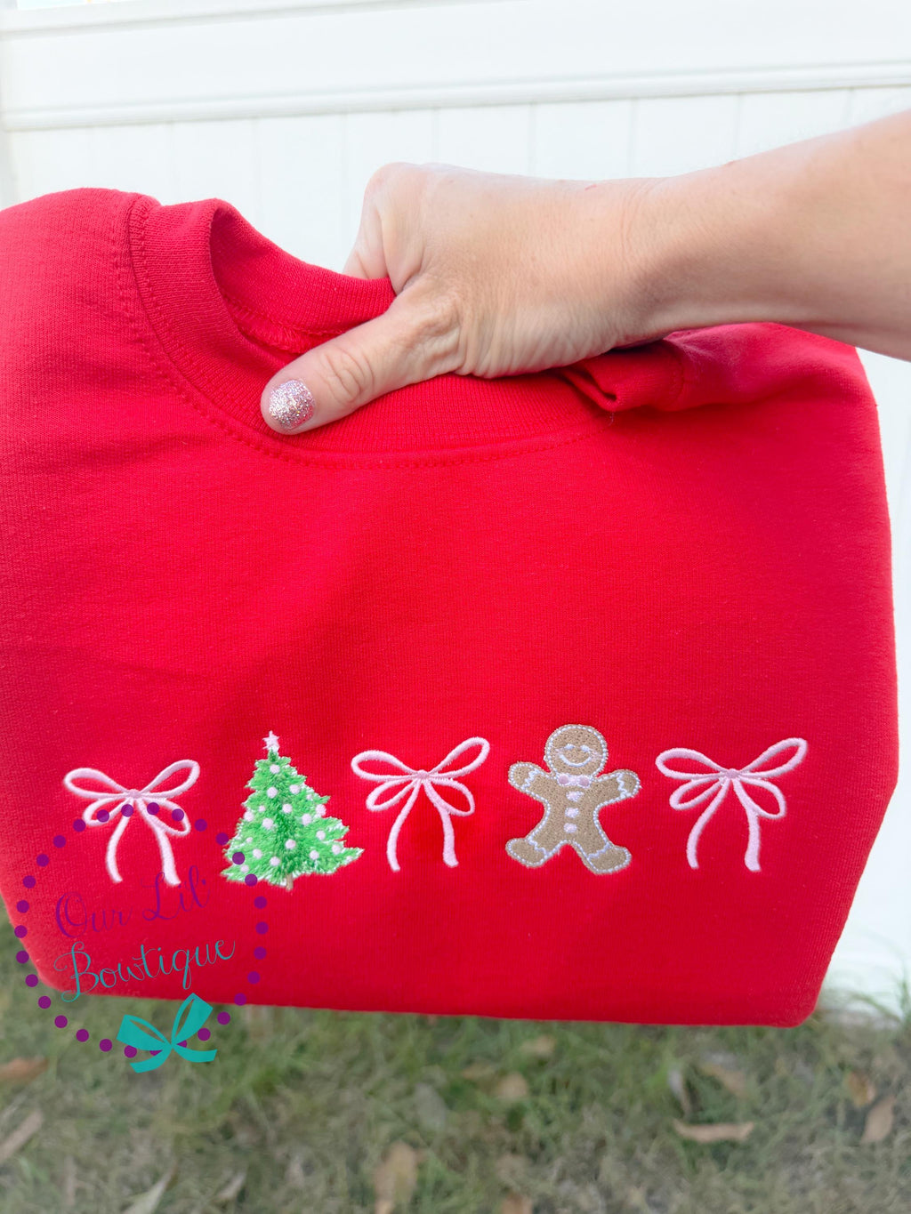 Christmas Sweatshirt - Personalized Christmas Shirt - Christmas Trio - Christmas Coquette