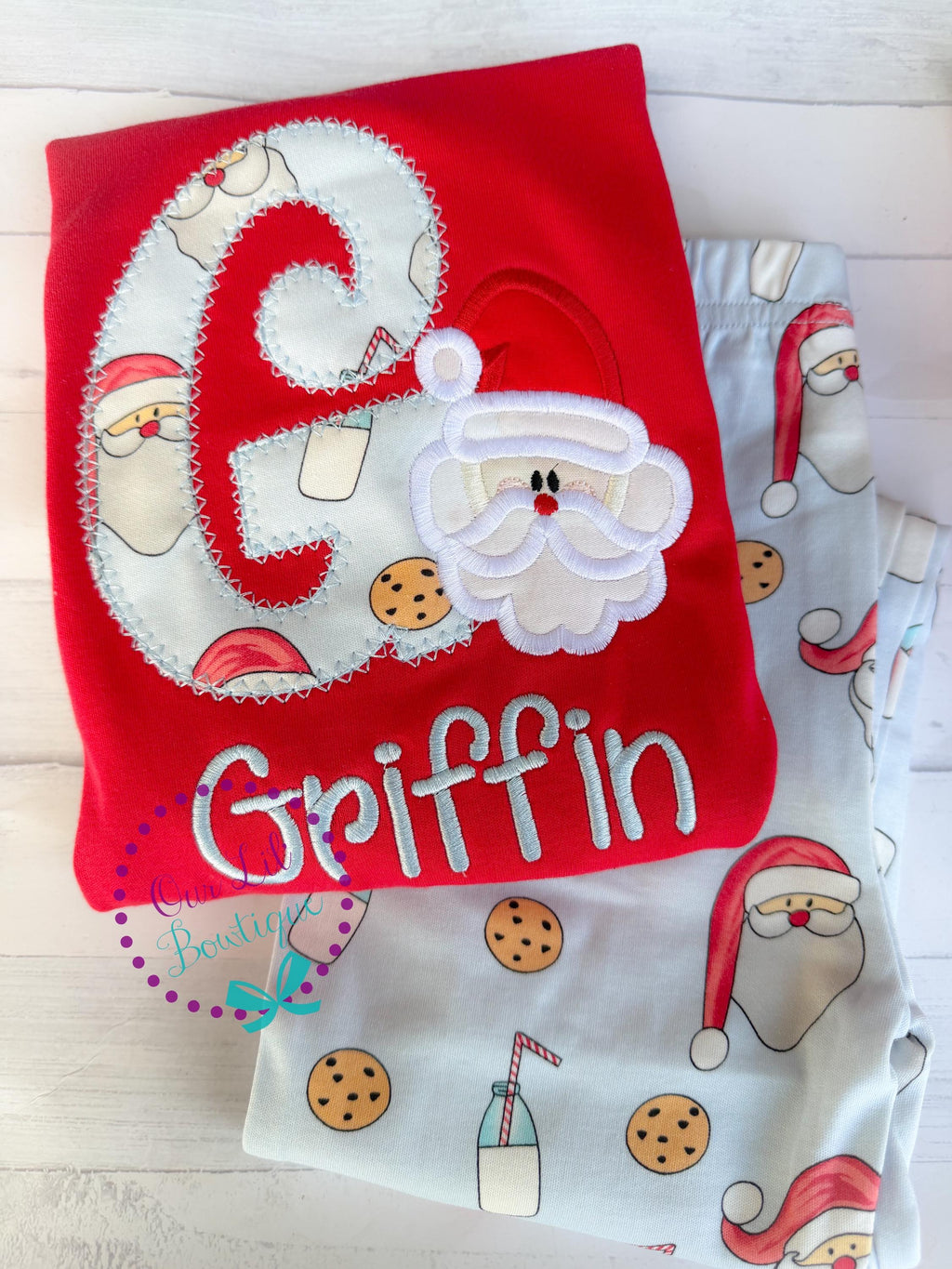 PRE-ORDER Santa Pajamas - Christmas Pajamas - Santa PJs-Girls Christmas Pajamas - Boys Christmas Pajamas - Santa Christmas - Matching PJS